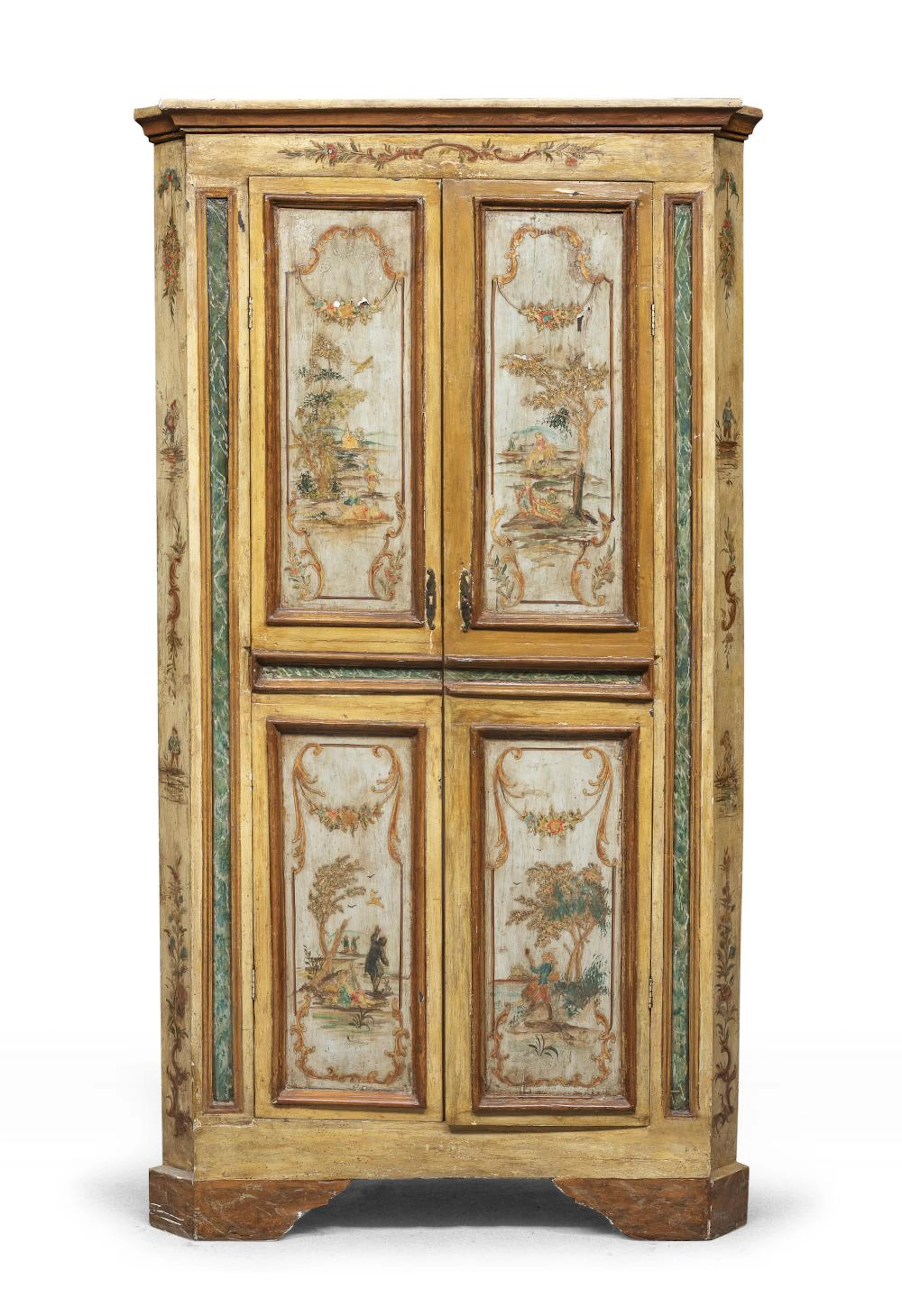 RARE CORNER CABINET, PROBABLY VENICE 18TH CENTURY