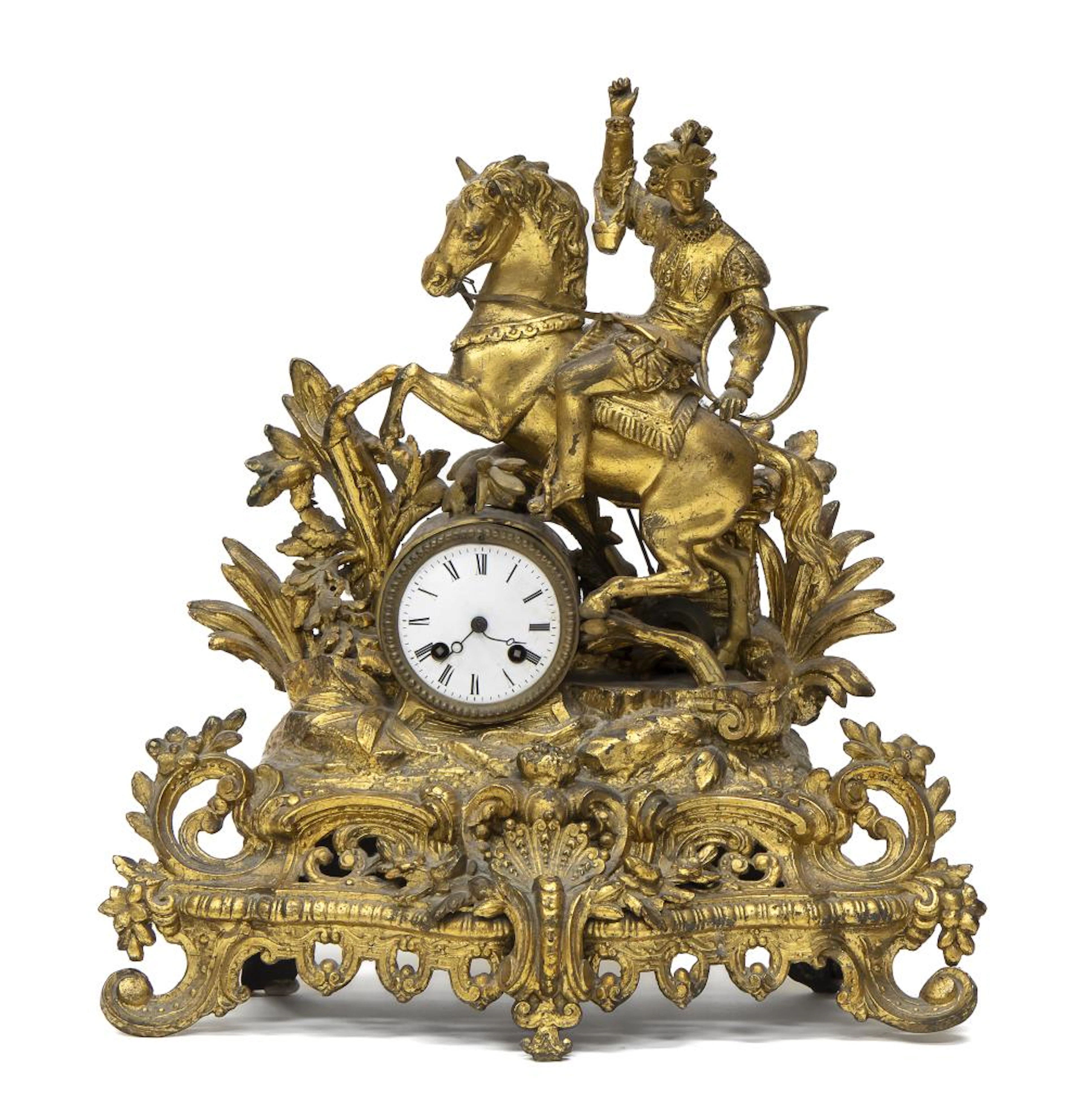 GILT BRONZE TABLE CLOCK, 19th CENTURY