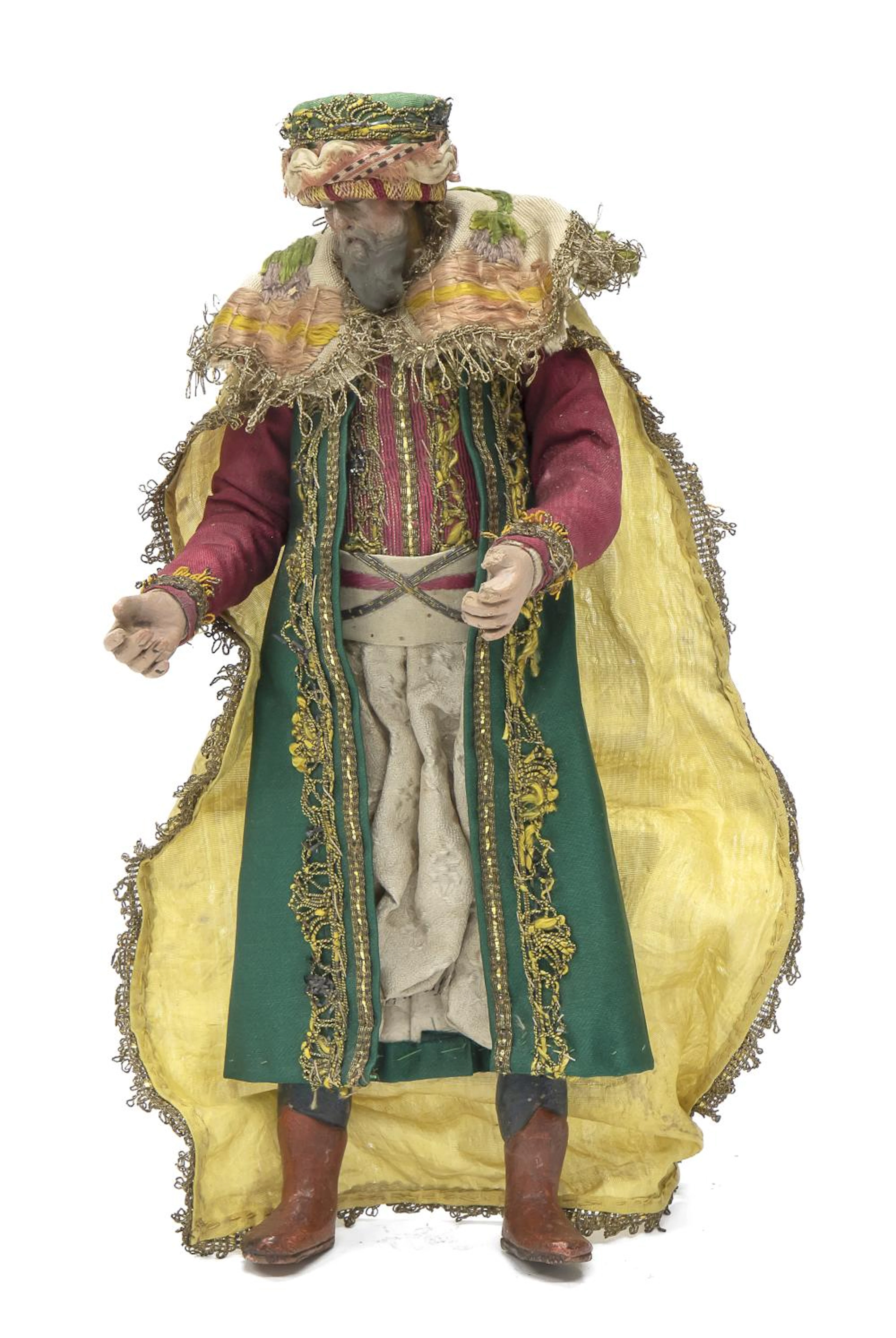 WOODEN CRIP FIGURE, NAPLES, 19TH CENTURY