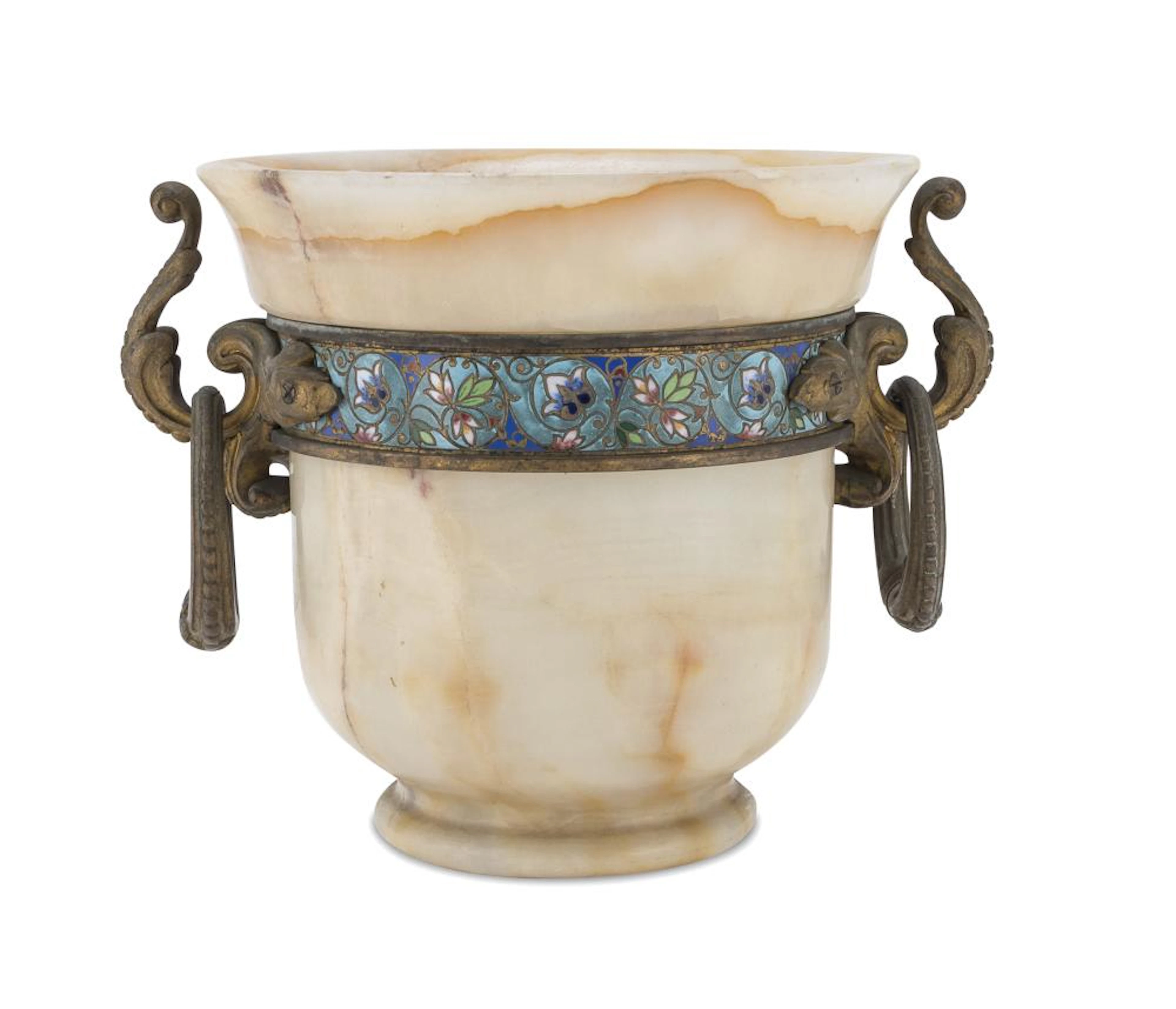 SMALL BOWL IN FLOWERED ONYX PROBABLY RUSSIA AT THE BEGINNING OF THE 20TH CENTURY