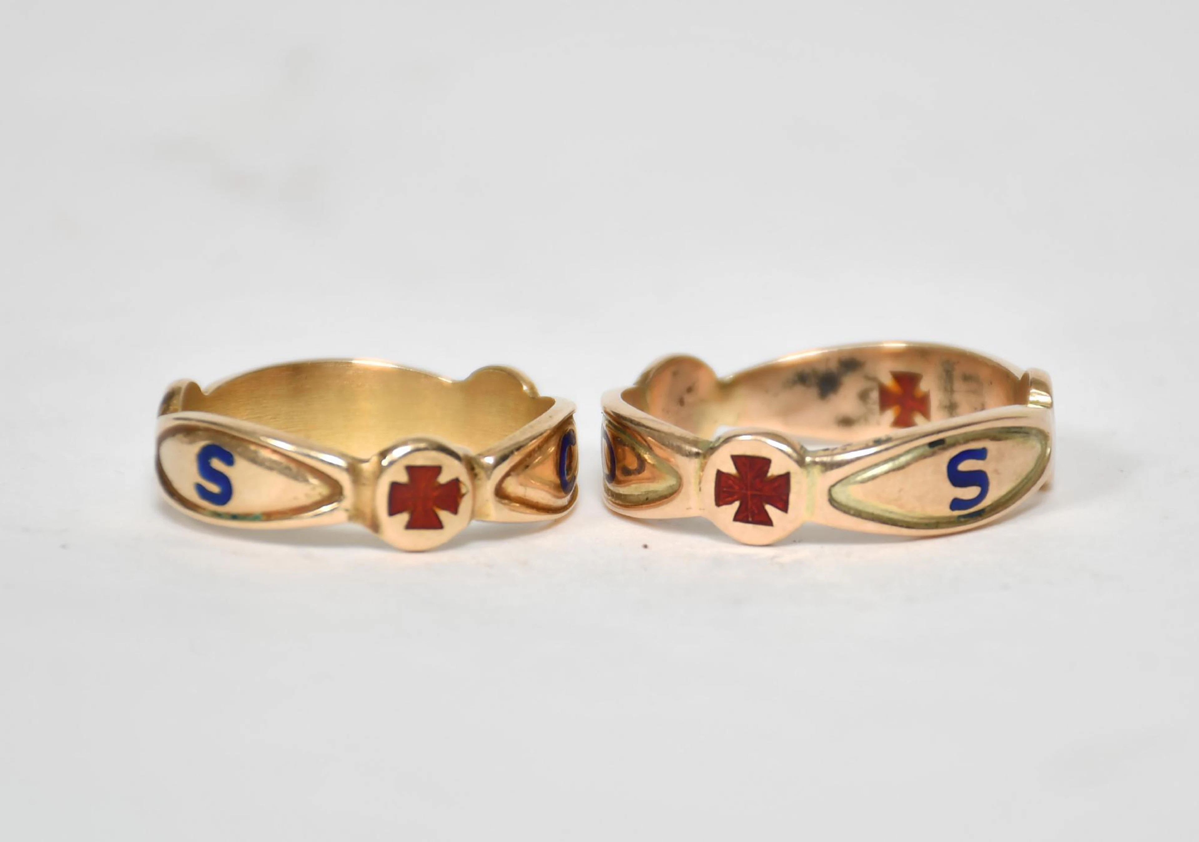 Frimurarringar, 14-k guld