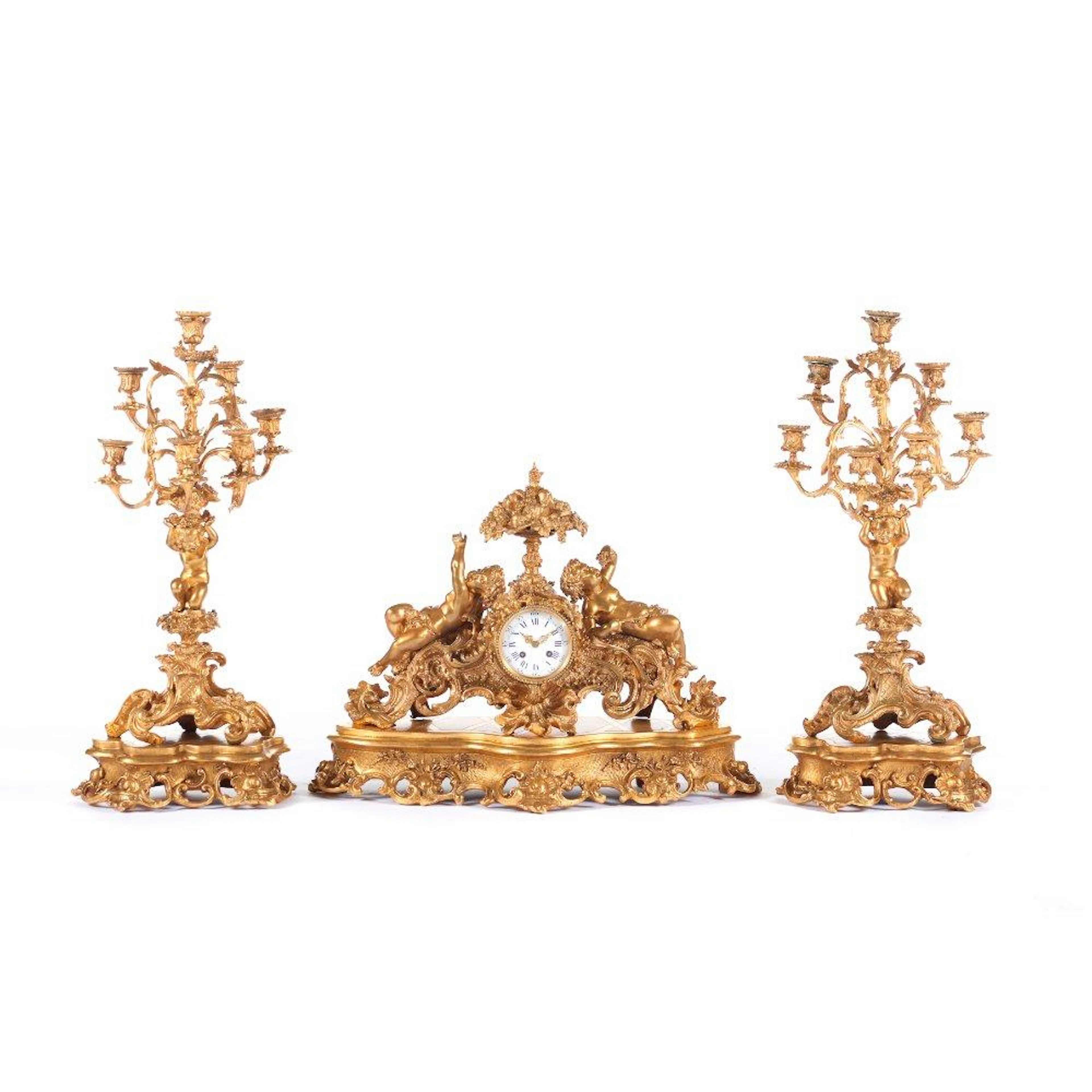 A mantlepiece garniture Napoleon III