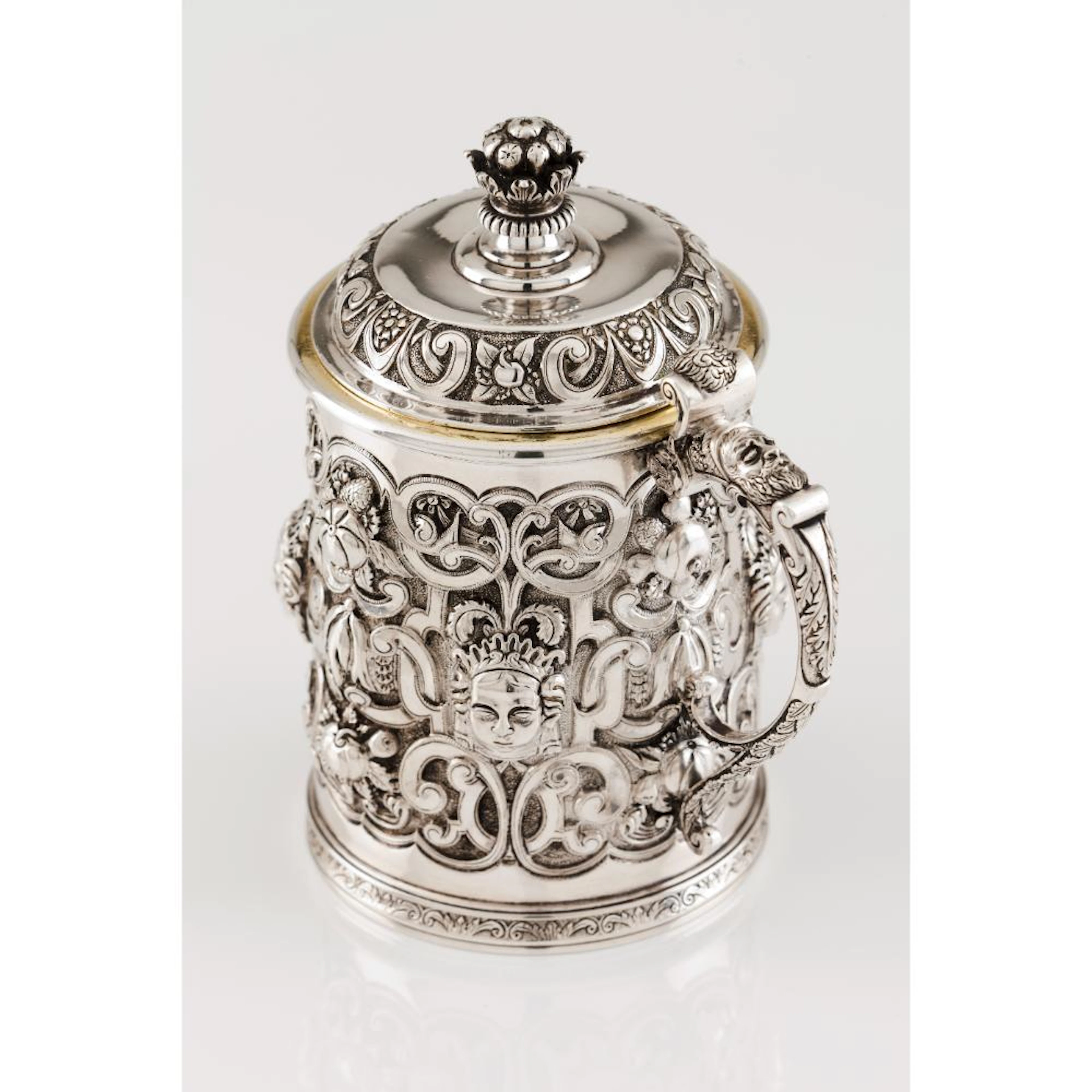 An important tankard with cover from the collection of...
