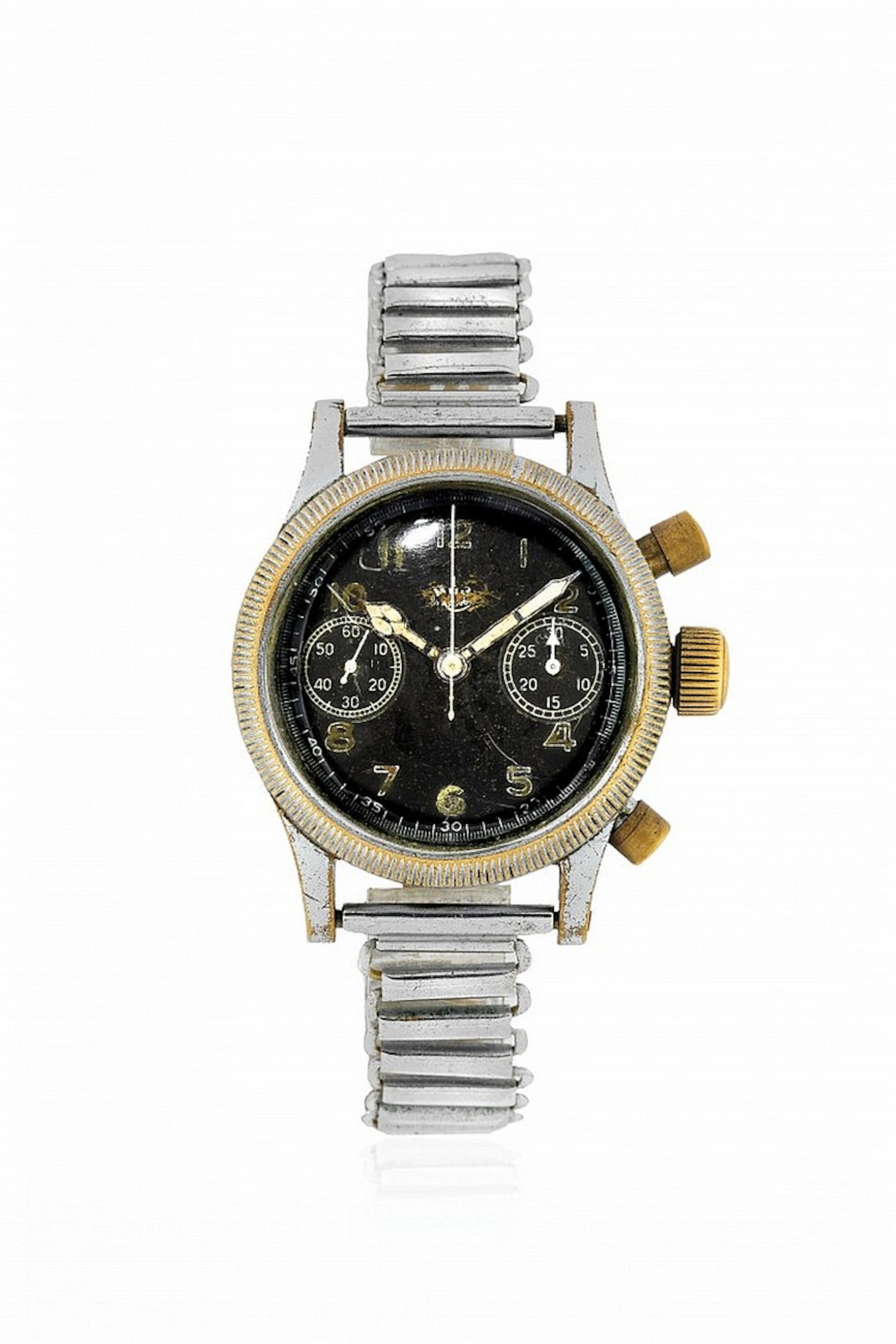 PILOT?S TUTIMA GLASHÜTTE WRISTWATCH WITH FLYBACK CHRONOGRAPH, 40s