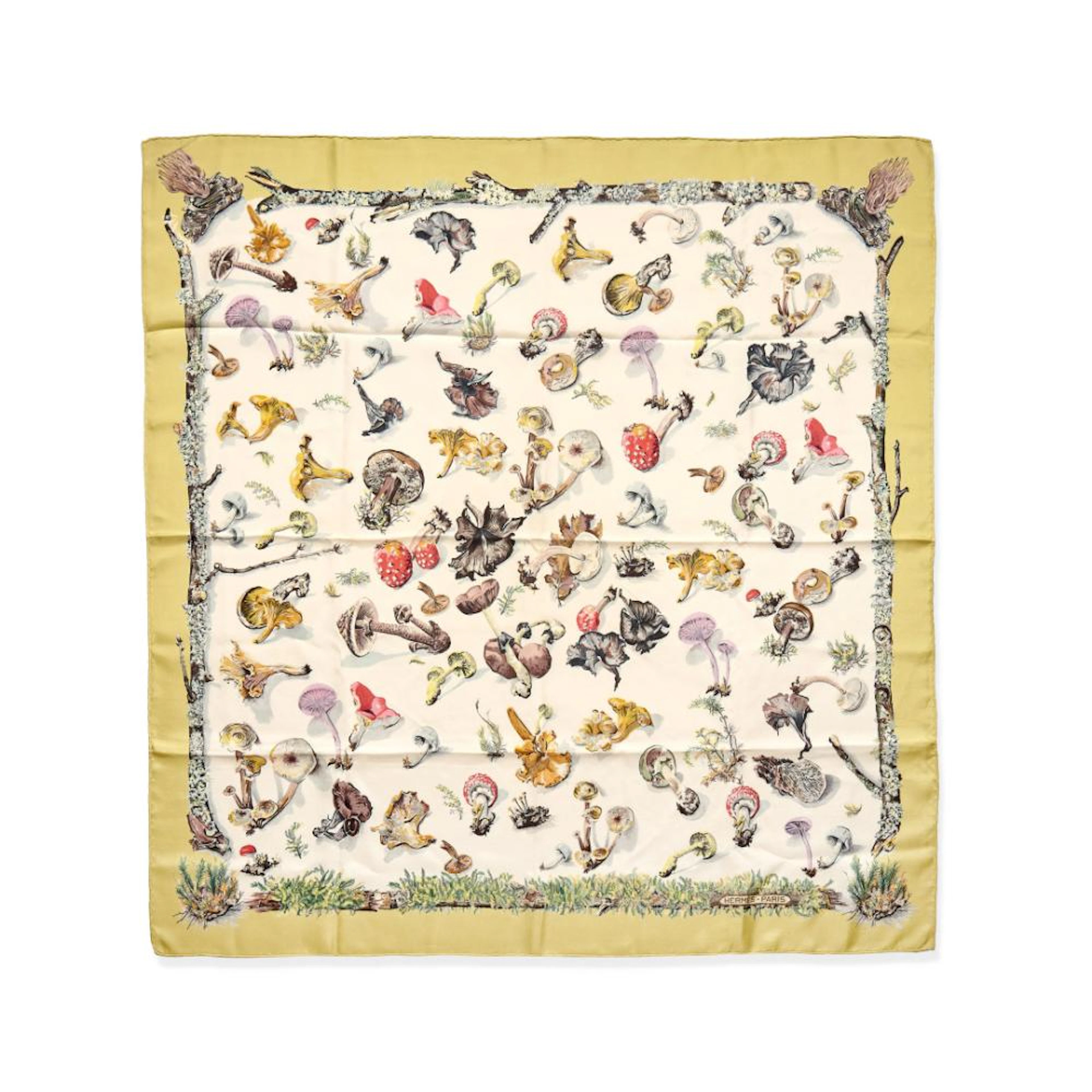 HERMÈS Foulard "Champignons" -Scarf "Champignons"