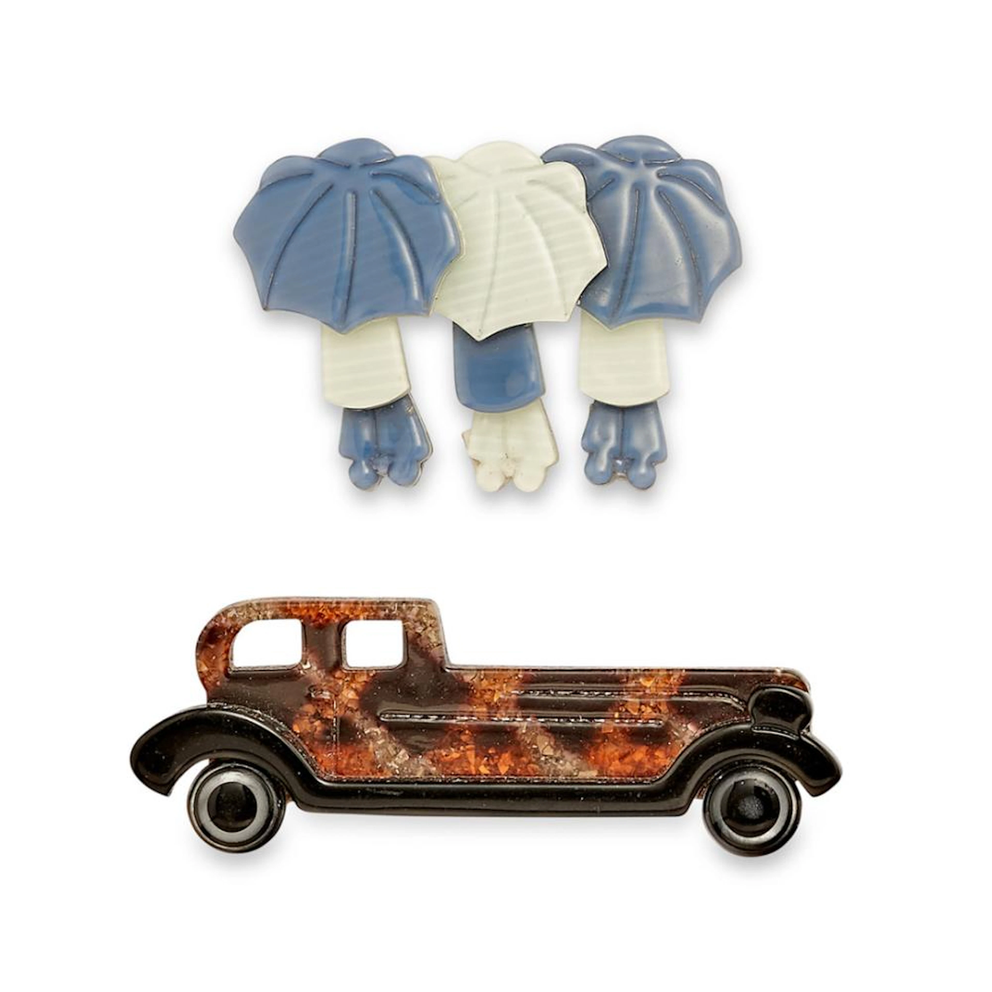 LEA STEIN Lotto di due spille -Lot of two brooches