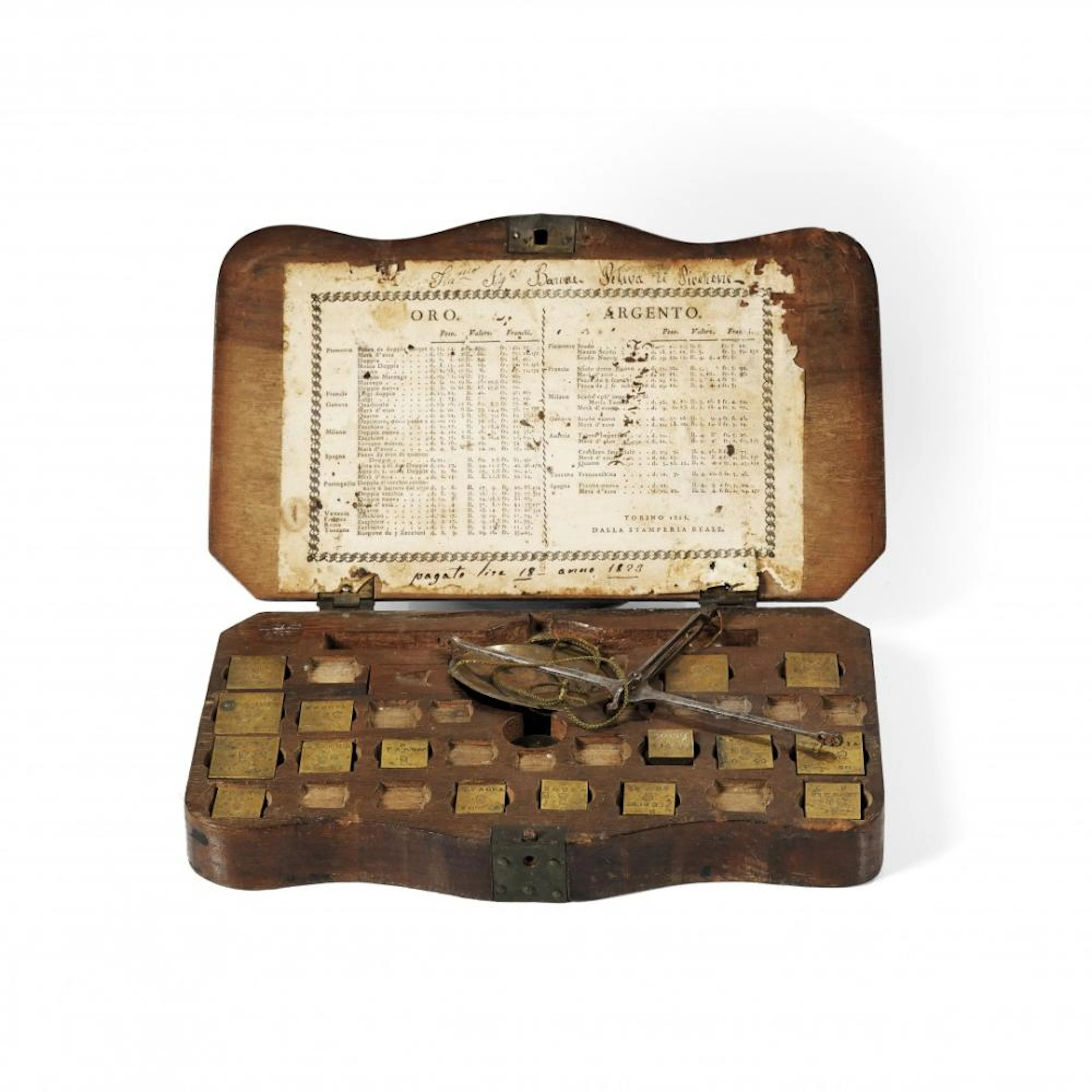 DUE BILANCE XIX secolo - Two scales 19th Century
