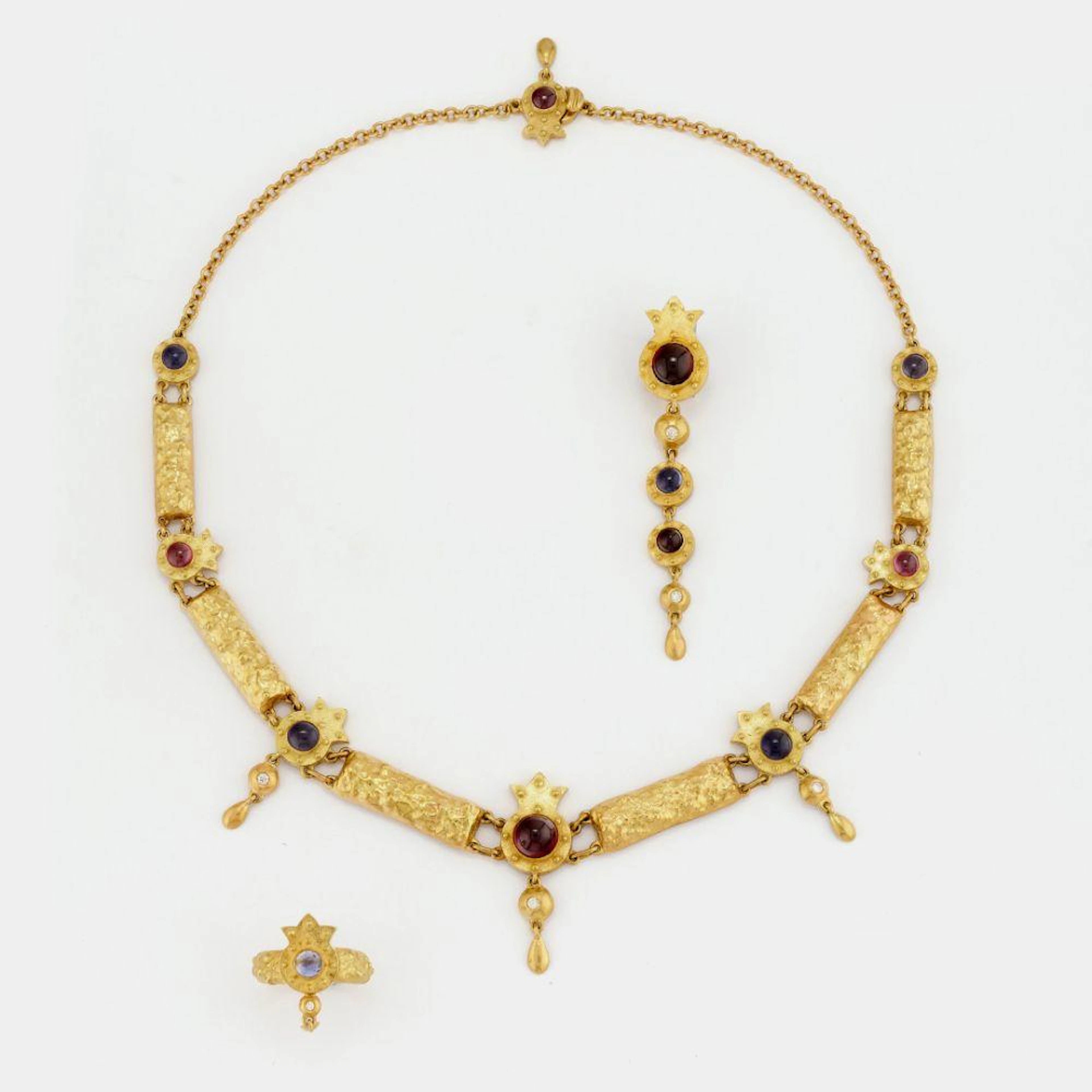 18K GOLD AND GEM- SET PARURE, VERSACE