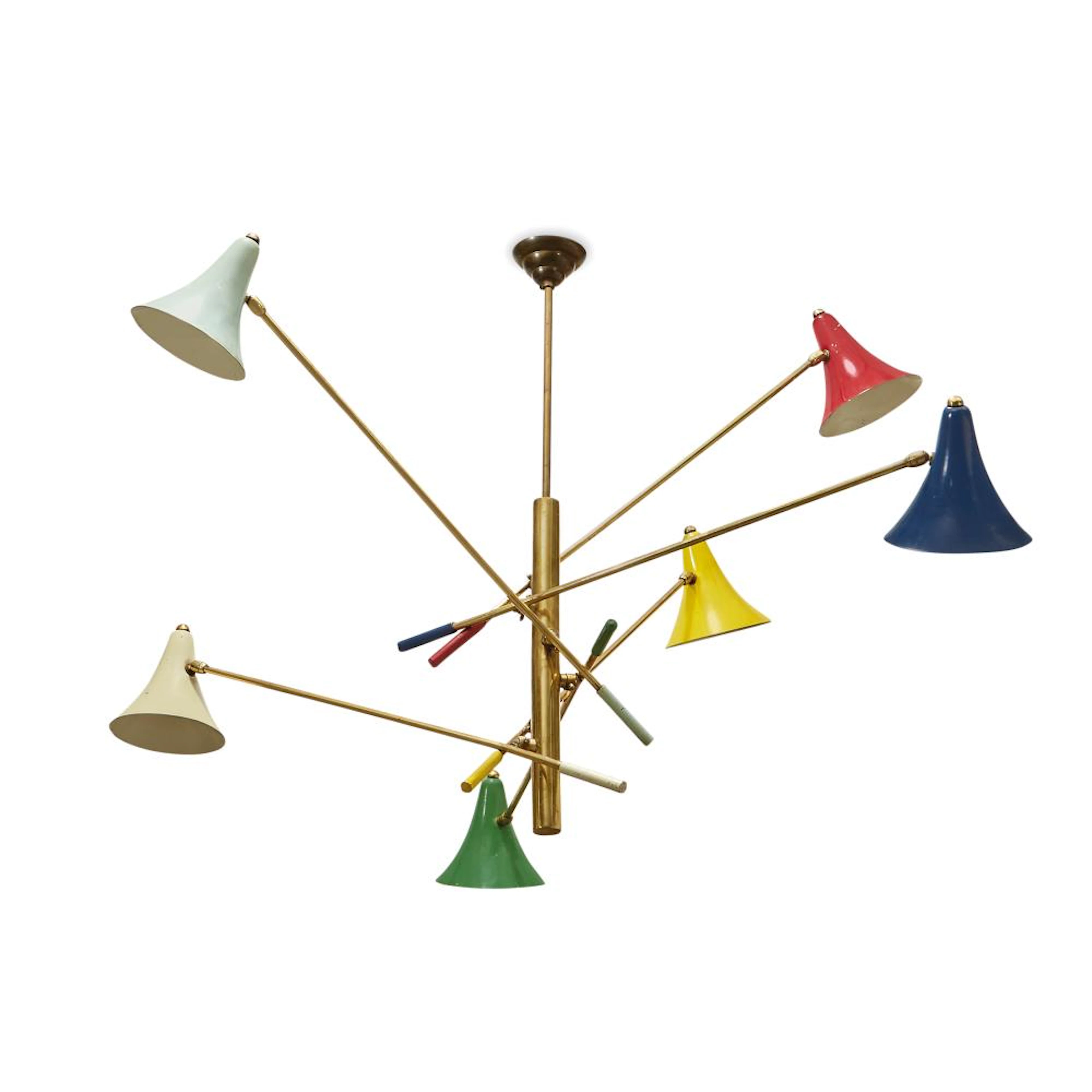 Lampada a sospensione a braccia orientabili - Adjustable arms pendant lamp