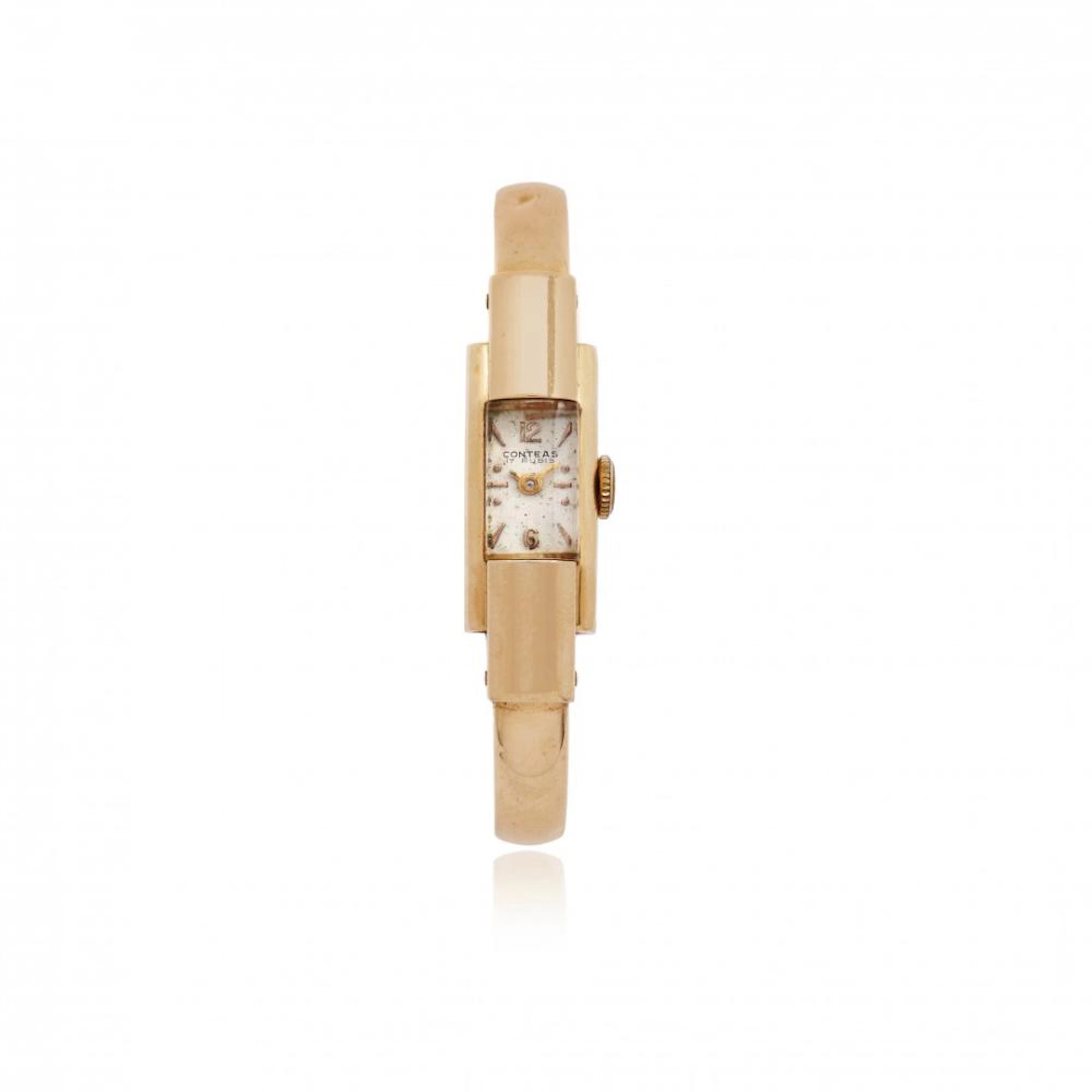 lady's rose gold wristwatch