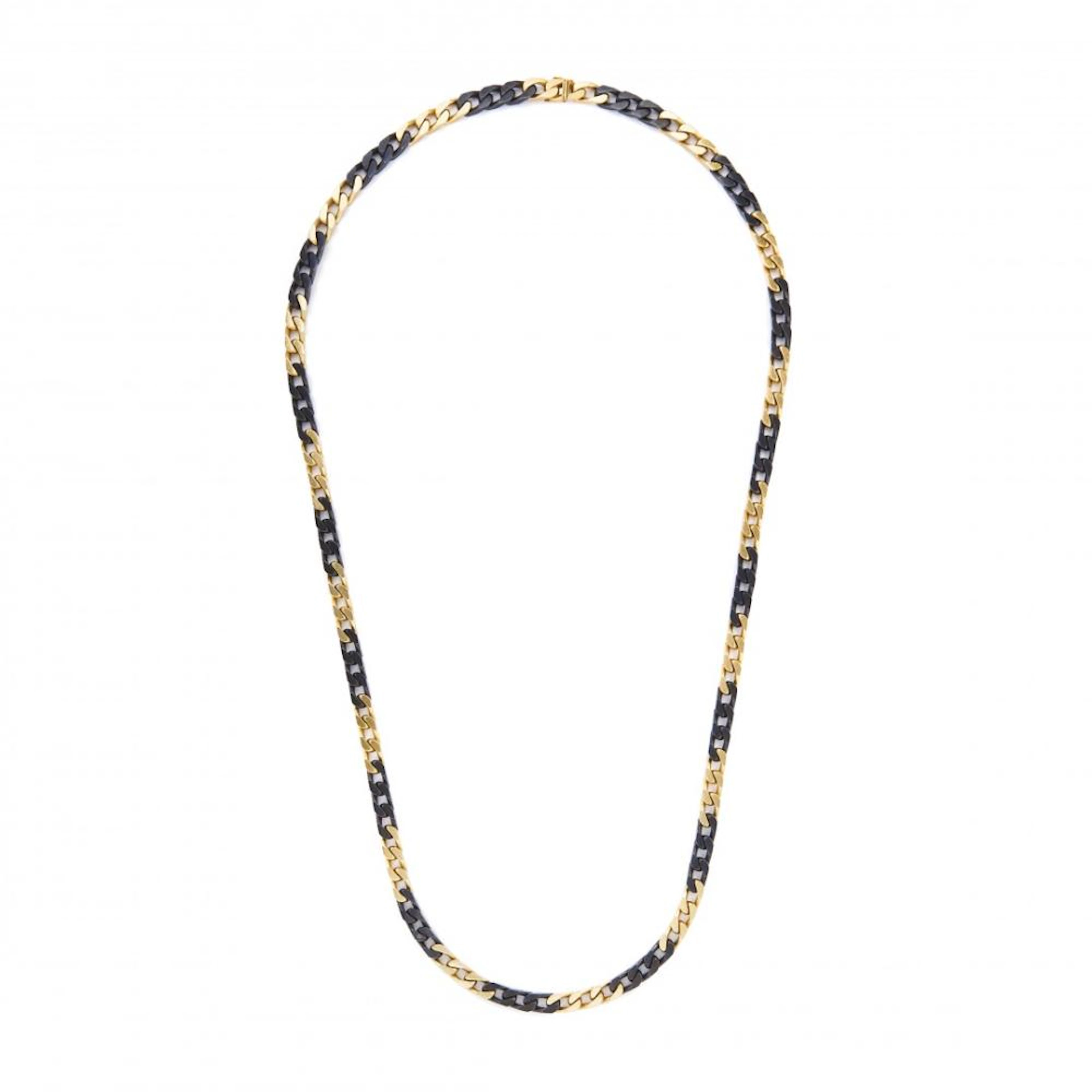 long yellow gold and steel chai