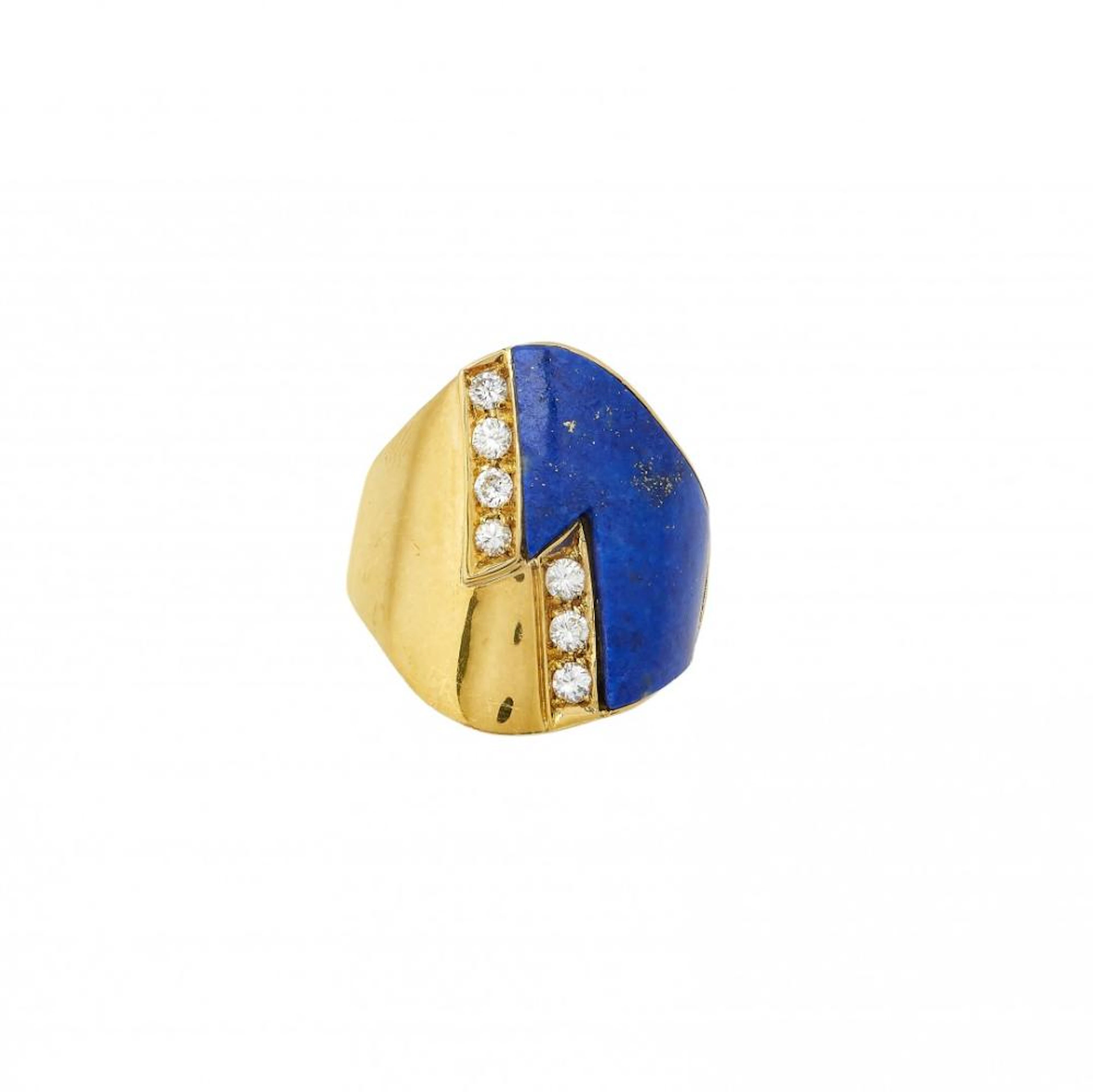 lapis lazuli and diamond ring