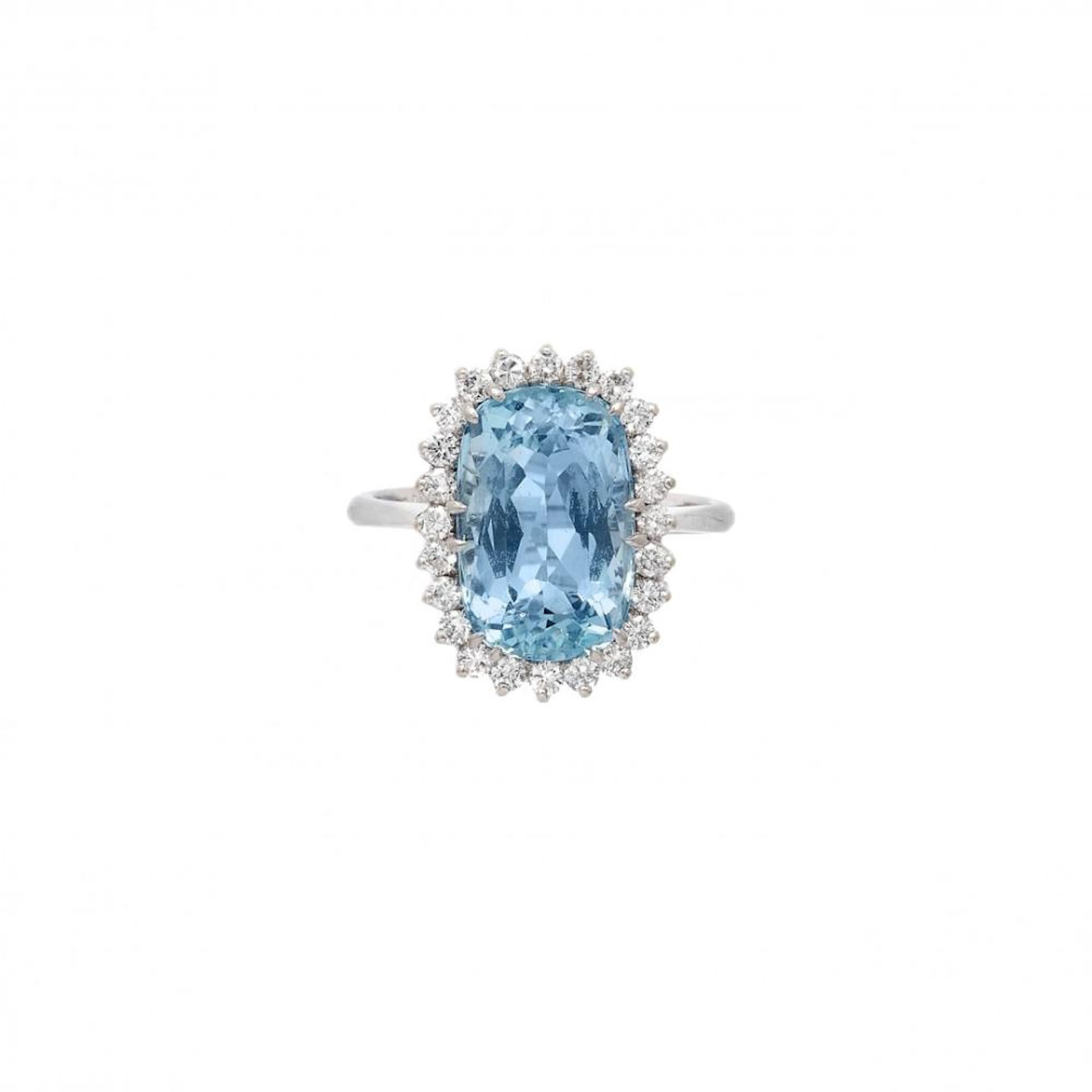 aquamarine and diamond ring