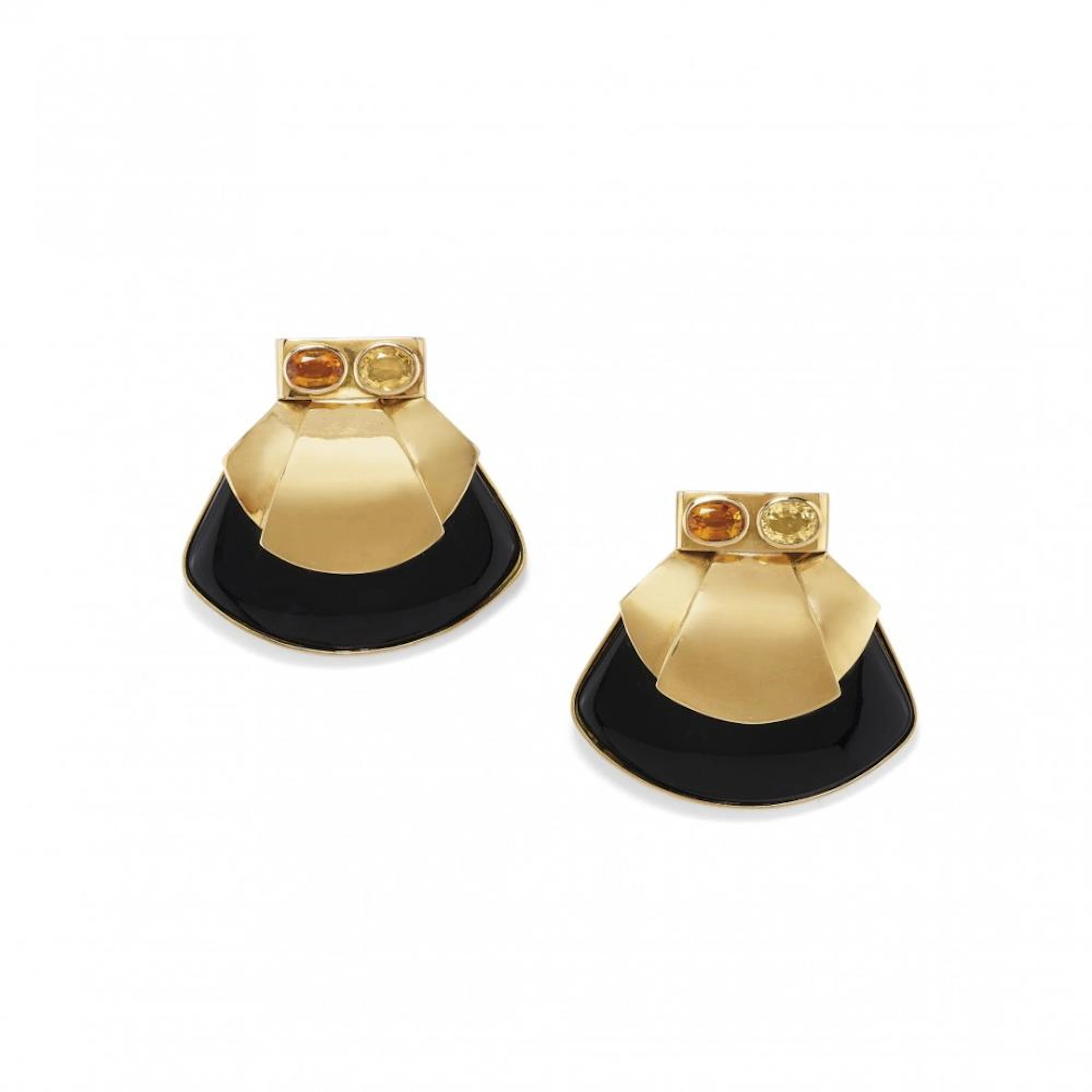 Demi-Parure In Oro Giallo E Gemme - Yellow Gold And Gem-Set Demi-Parure