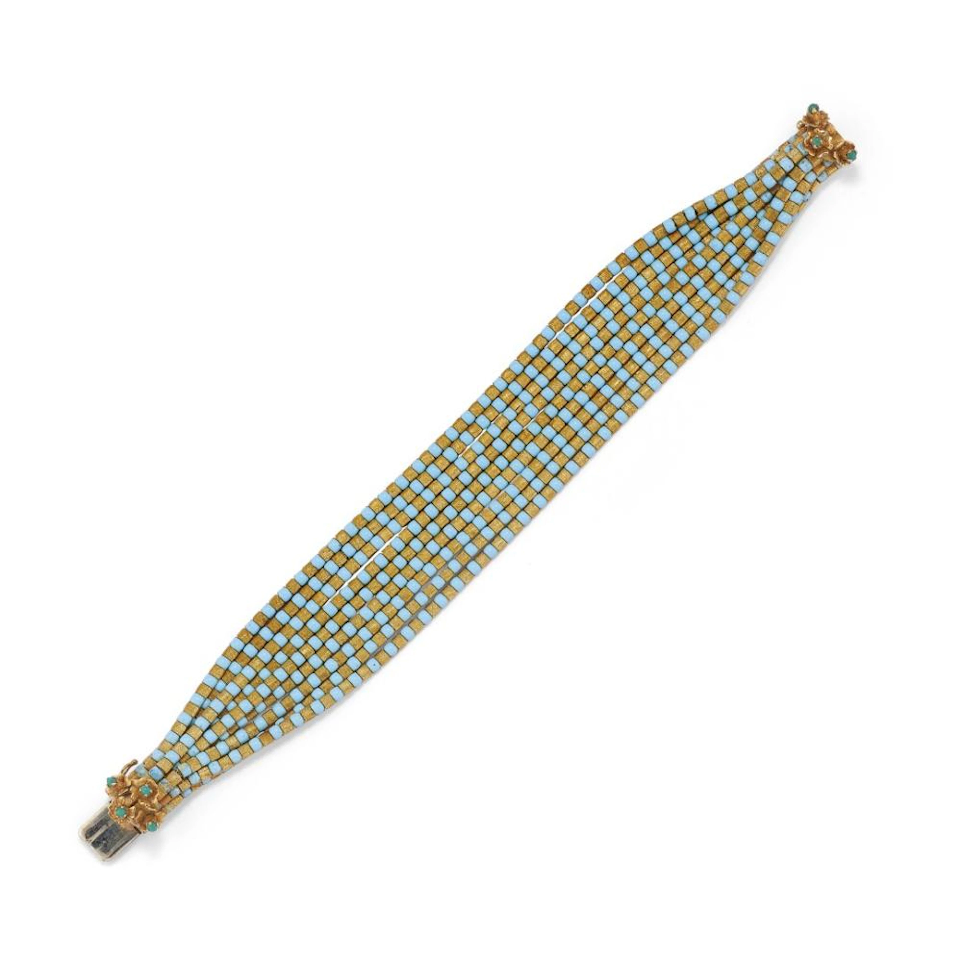 Bracciale In Oro Giallo E Smalto - Yellow Gold And Enamel Bracelet