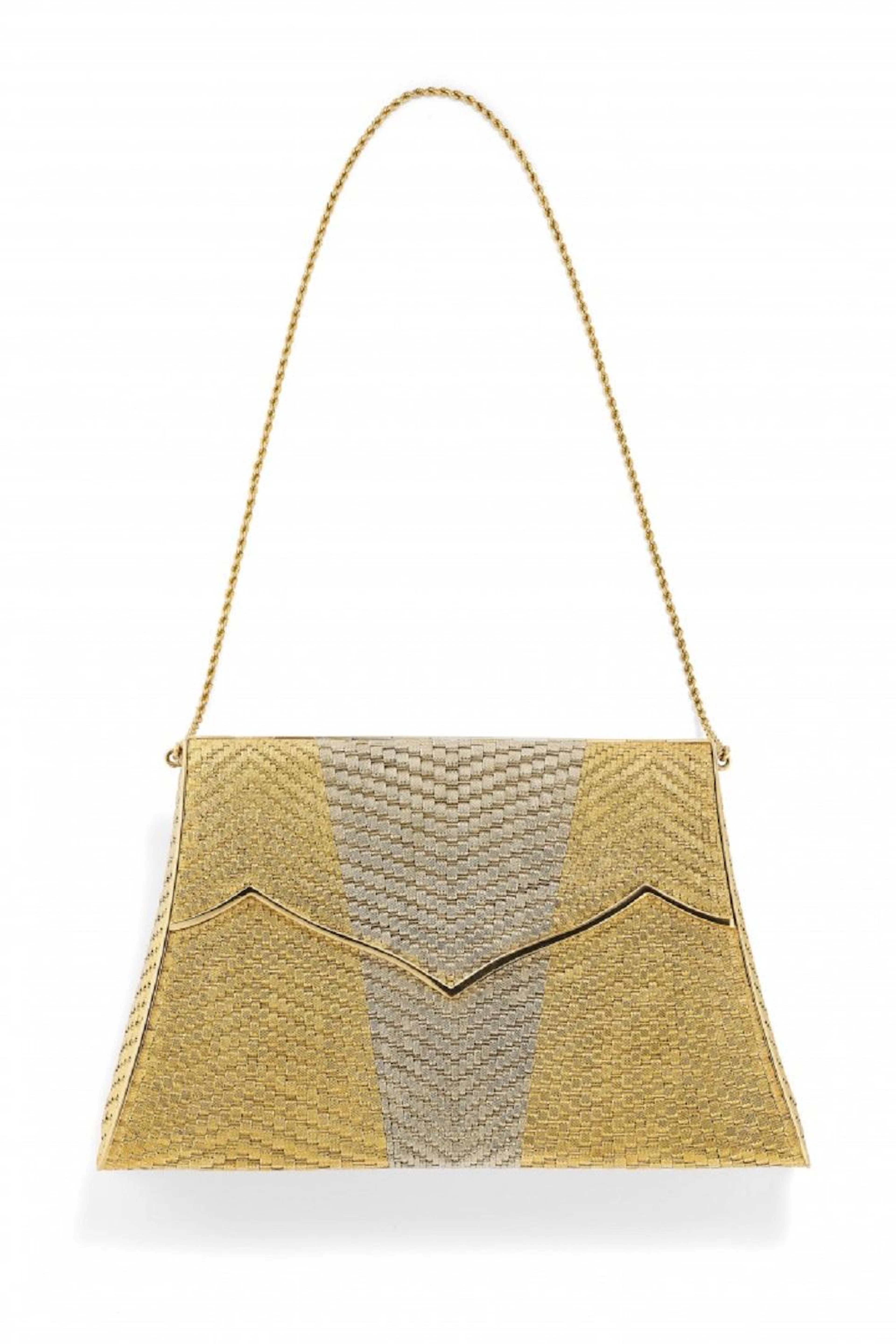 Borsetta Da Sera In Oro Bicolore - Two-Tone Gold Evening Bag