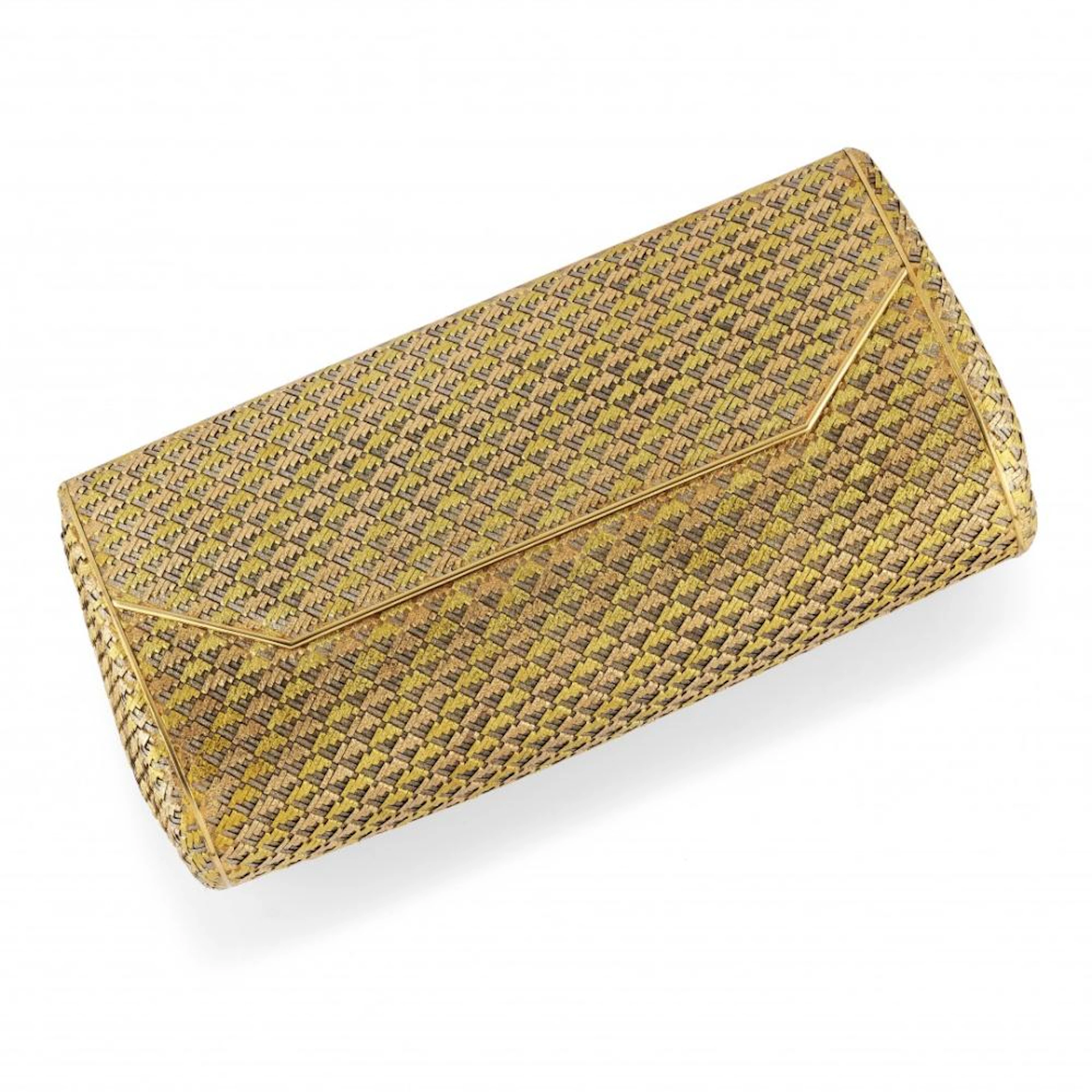 Borsetta Da Sera In Oro Tre Colori - Tricolour Gold Evening Bag