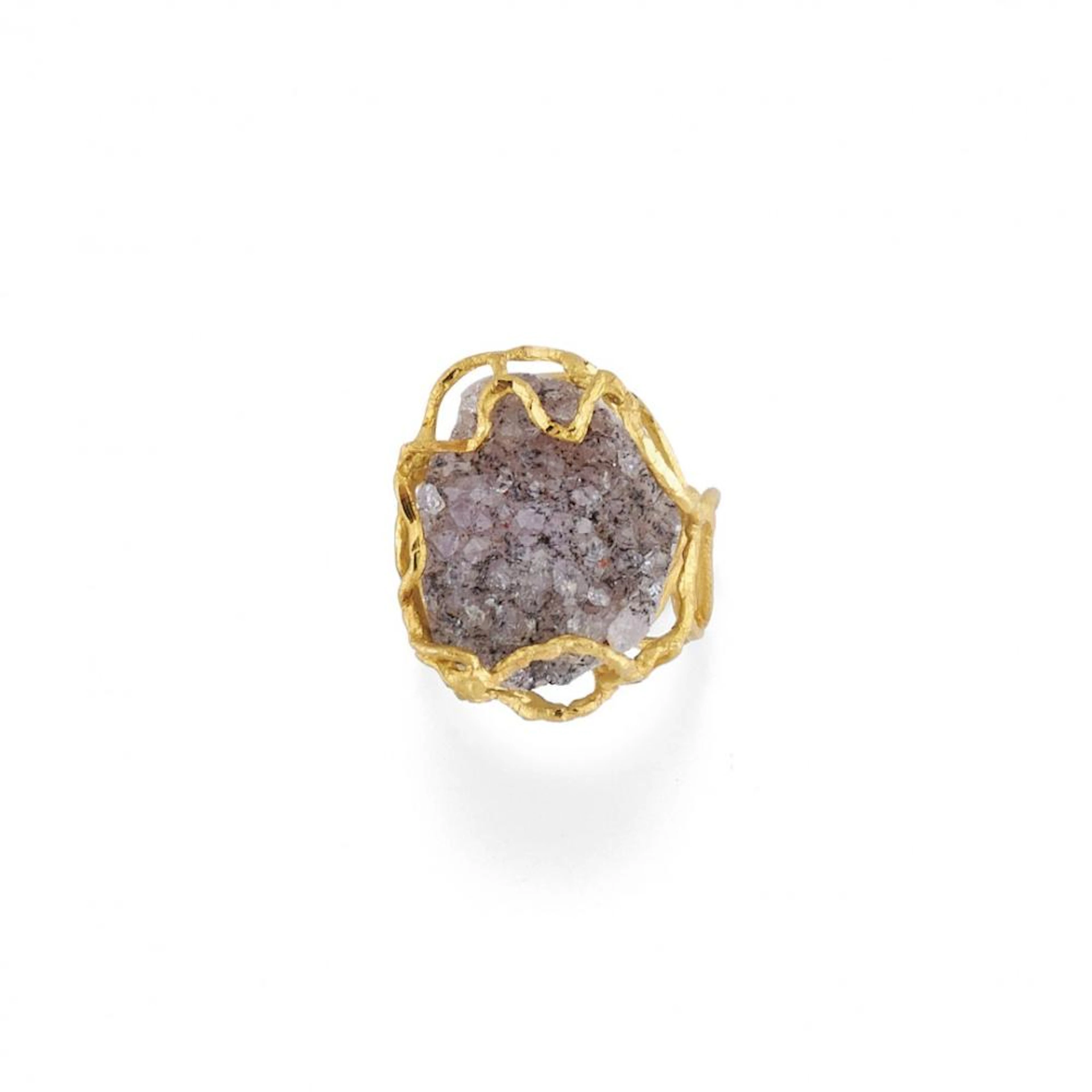 Demi-Parure In Oro Giallo E Ametiste - Yellow Gold And Amethyst Demi-Parure