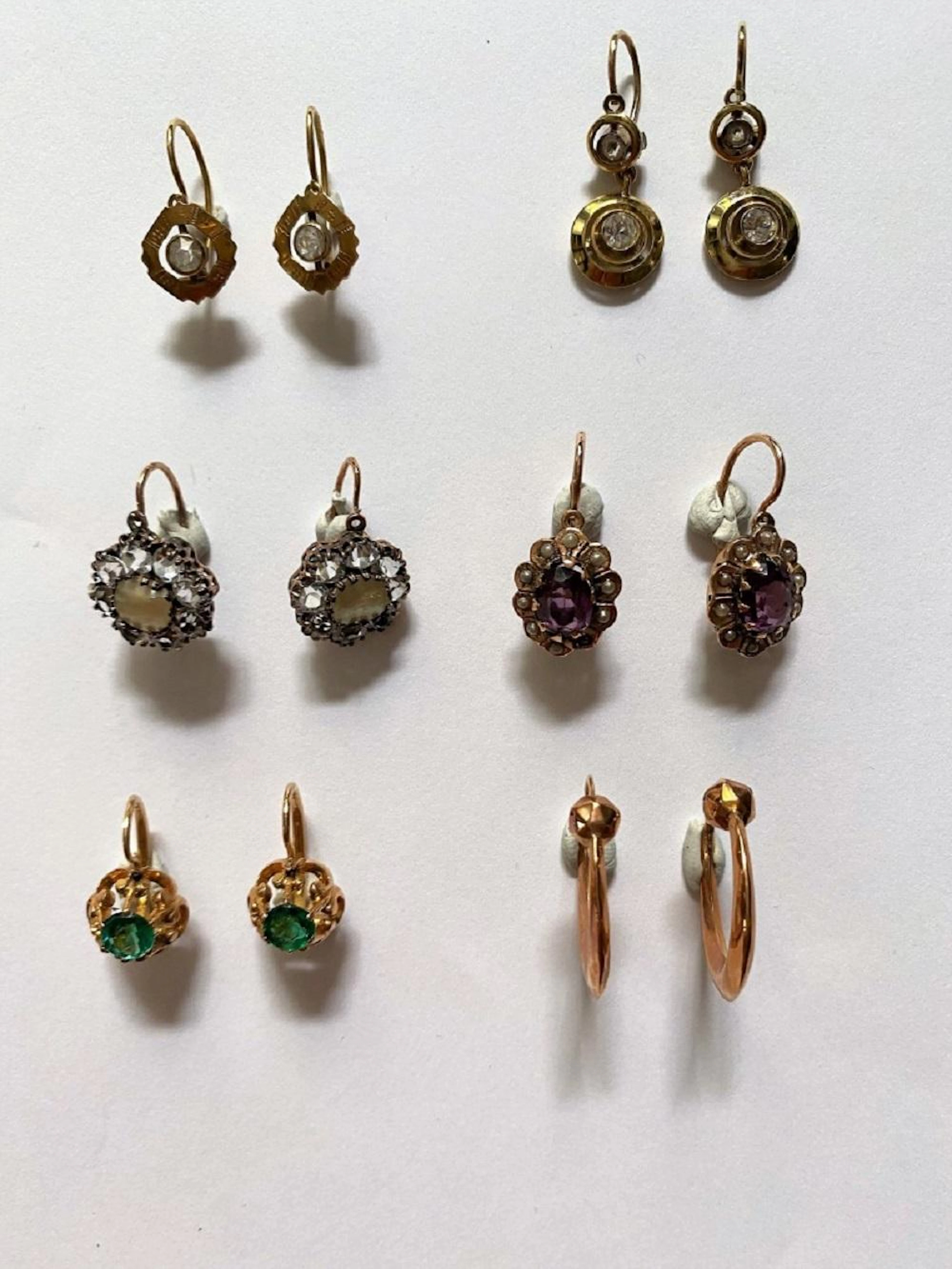 Sei Paia Di Orecchini Antichi - Six Pairs Of Antique Earrings