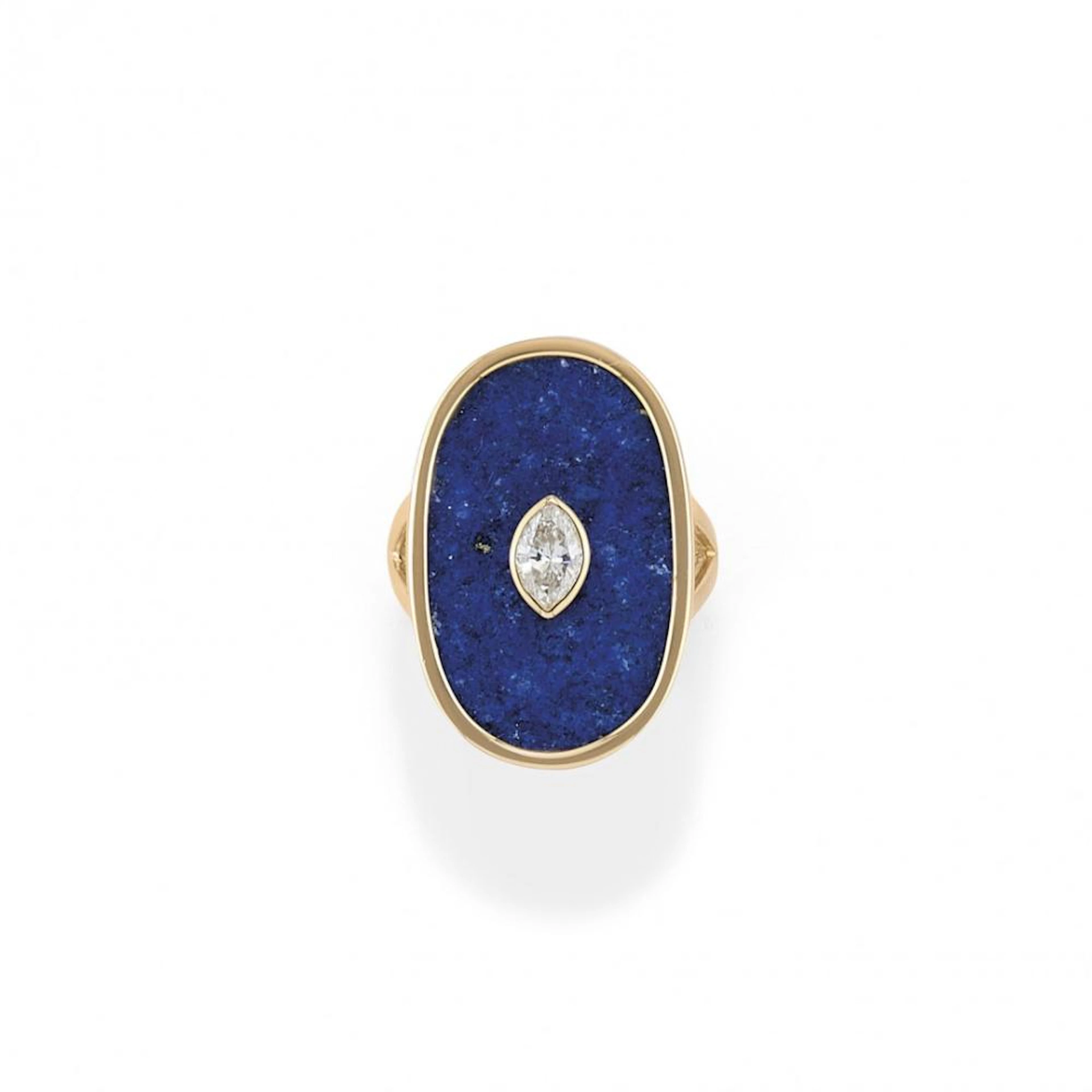 Anello In Lapislazzuli E Diamante - Lapis Lazuli And Diamond Ring
