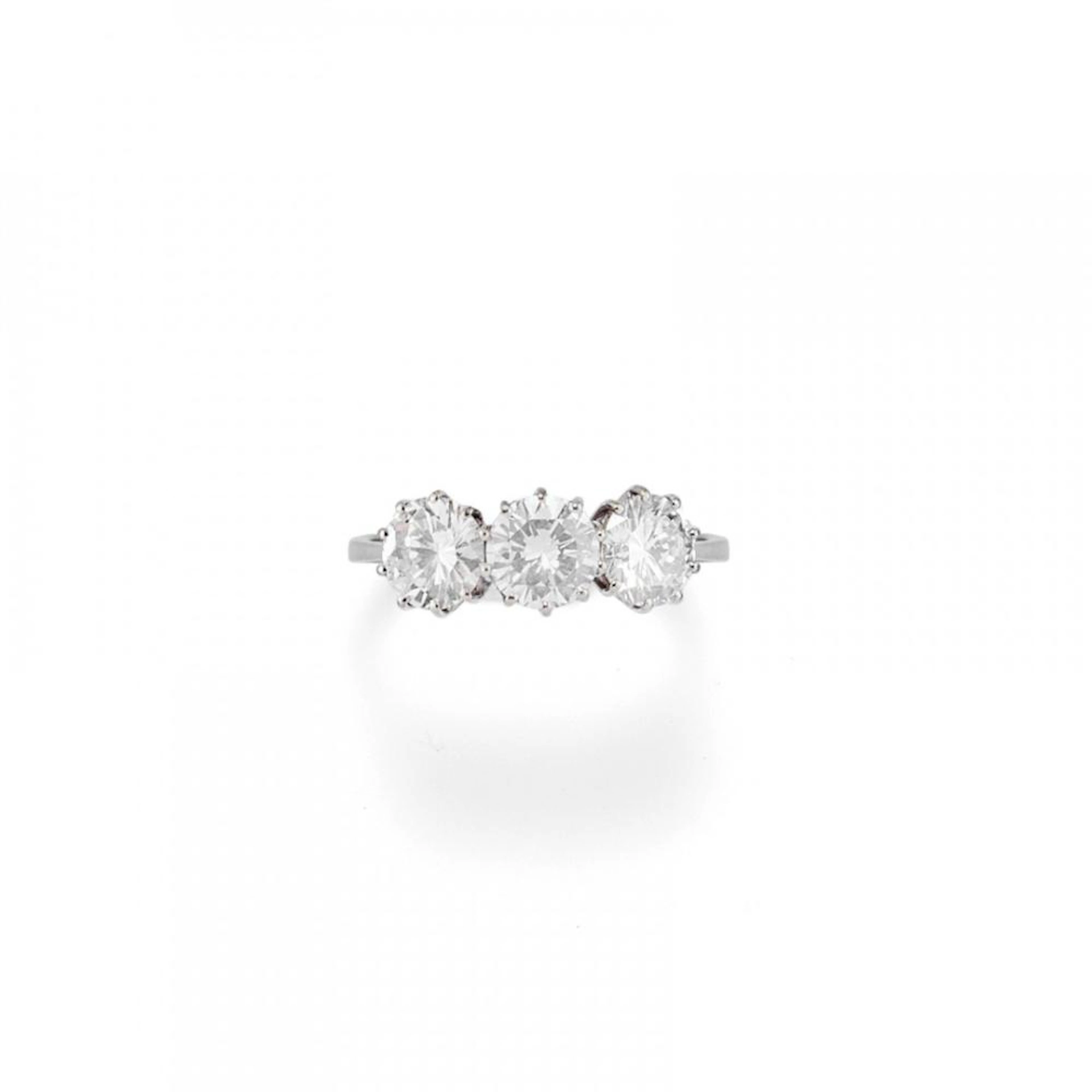 Anello Trilogy In Diamanti - Diamond Trilogy Ring