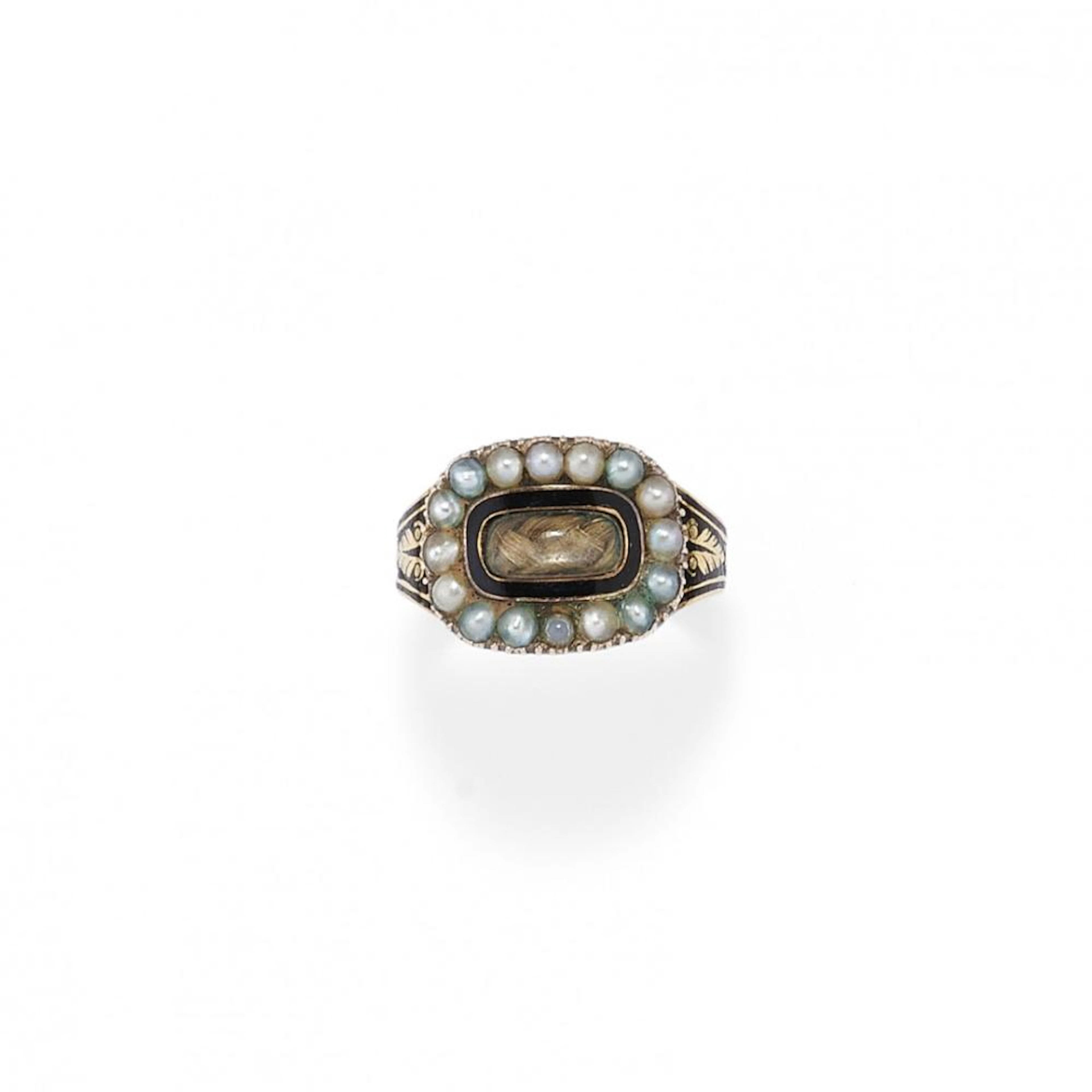 Antichi Gioielli Da Lutto In Oro E Perle - Antique Gold...