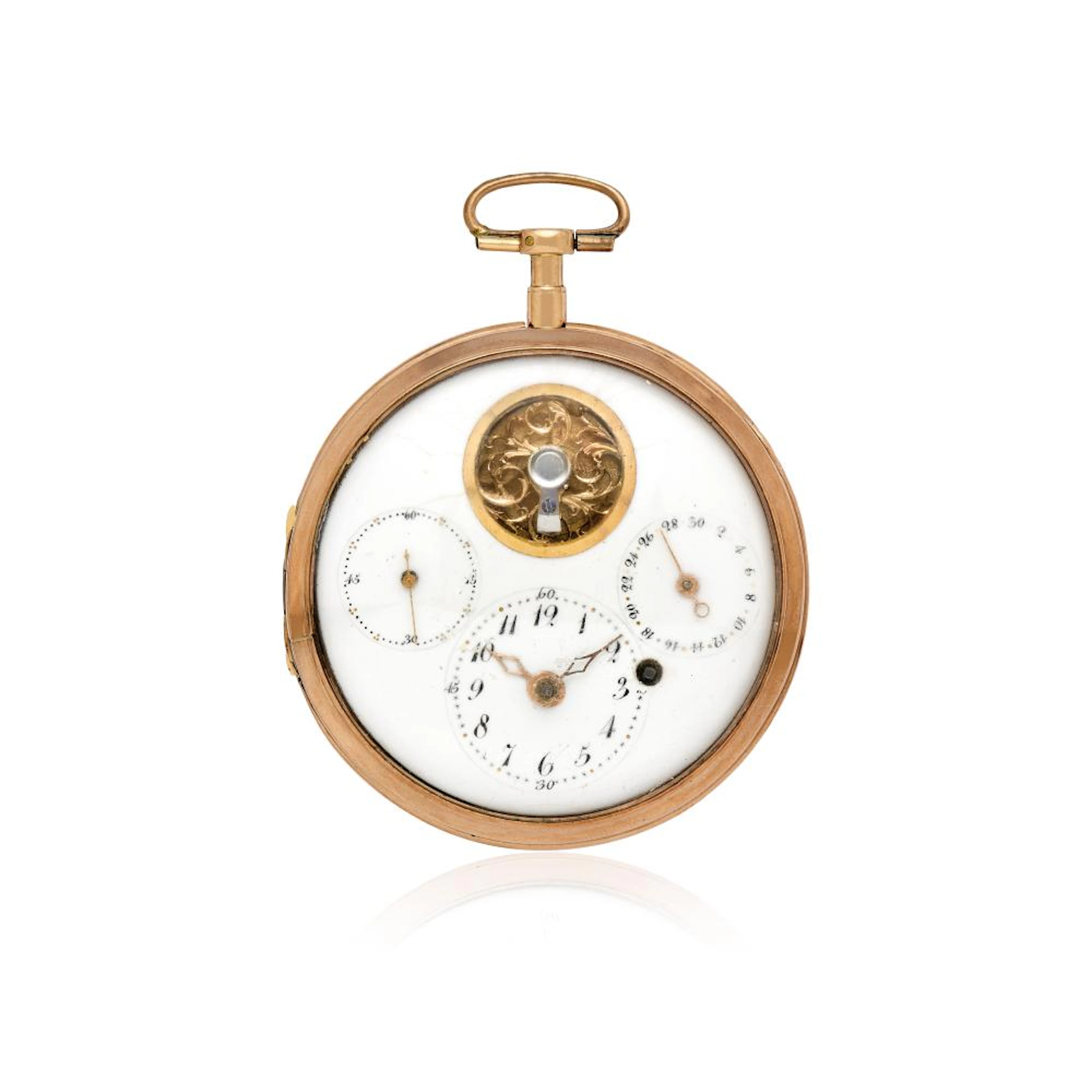 POCKET WATCH IN GOLD WITH CALENDAR, CIRCA 1800