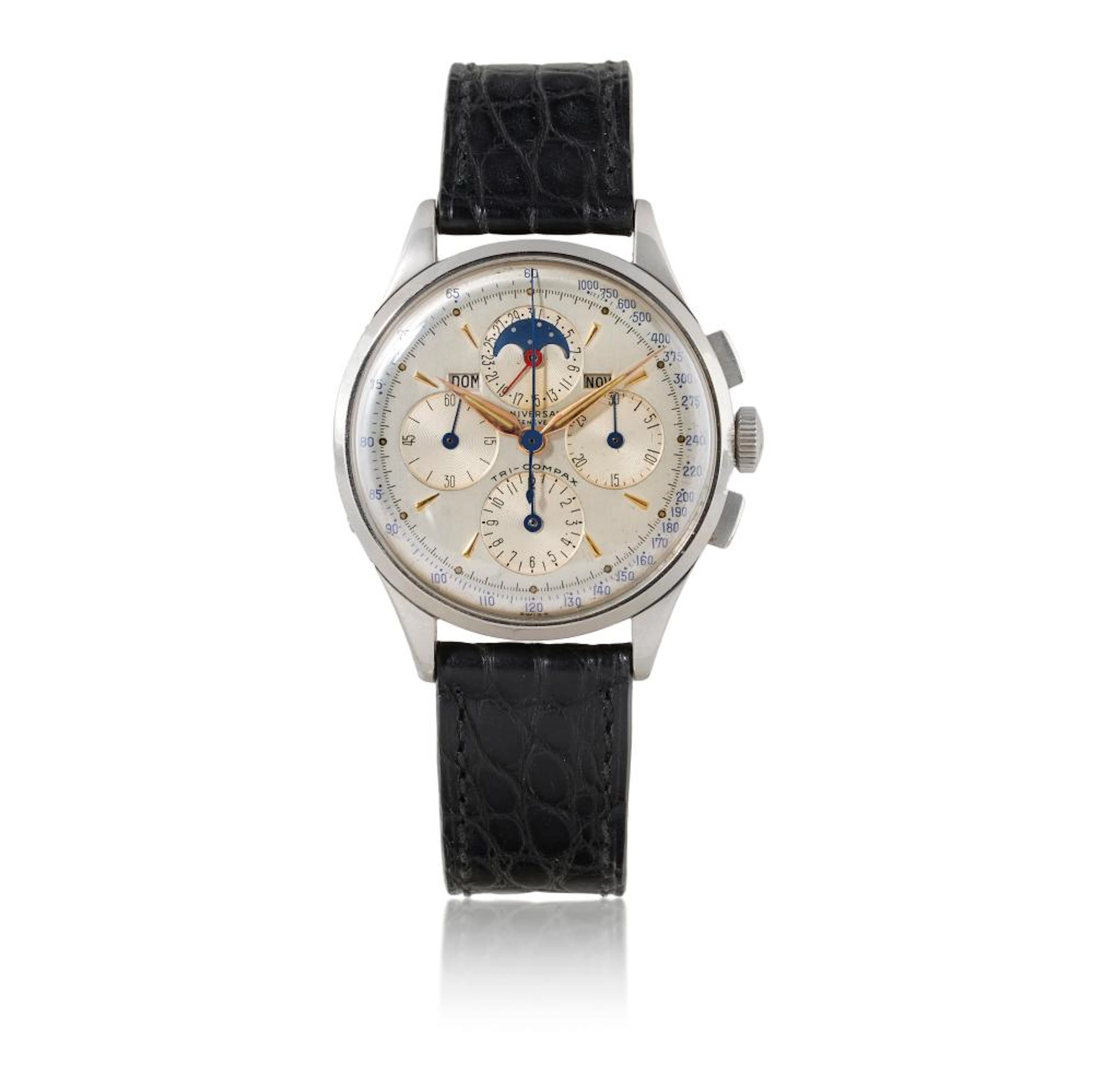 UNIVERSAL GENÈVE TRI-COMPAX WITH CALENDARS REF. 22279-2, 50s