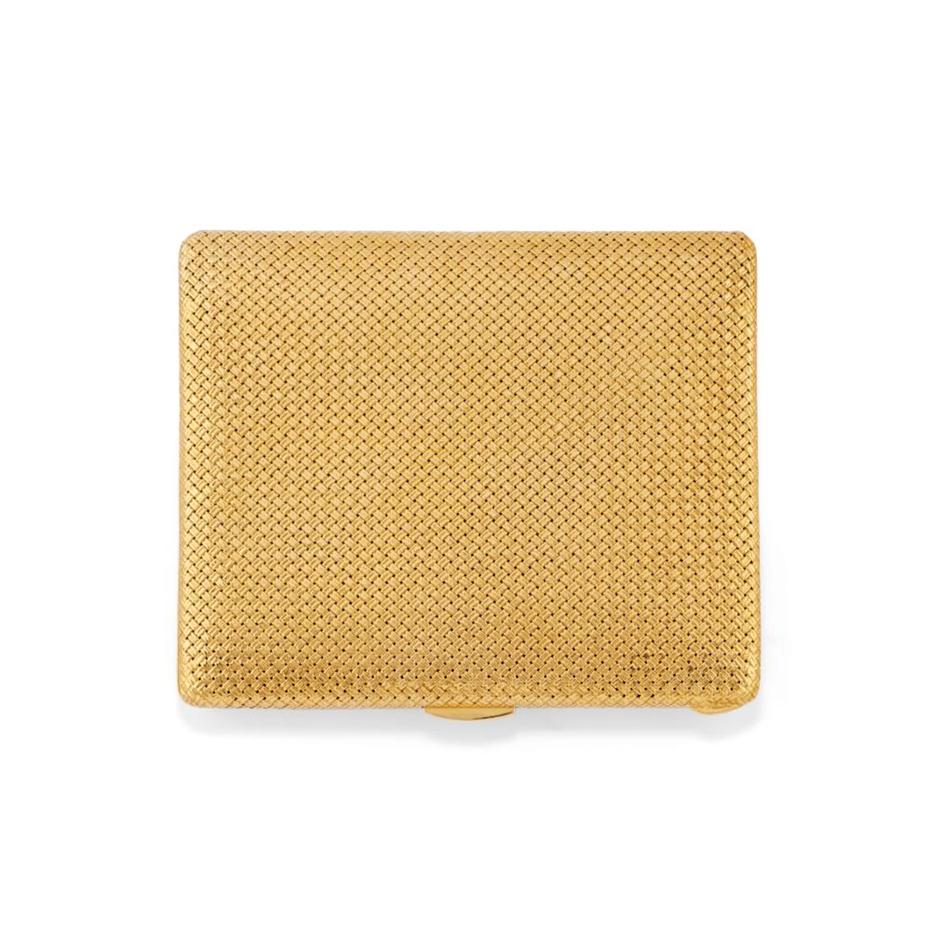 18k yellow gold cigarette case