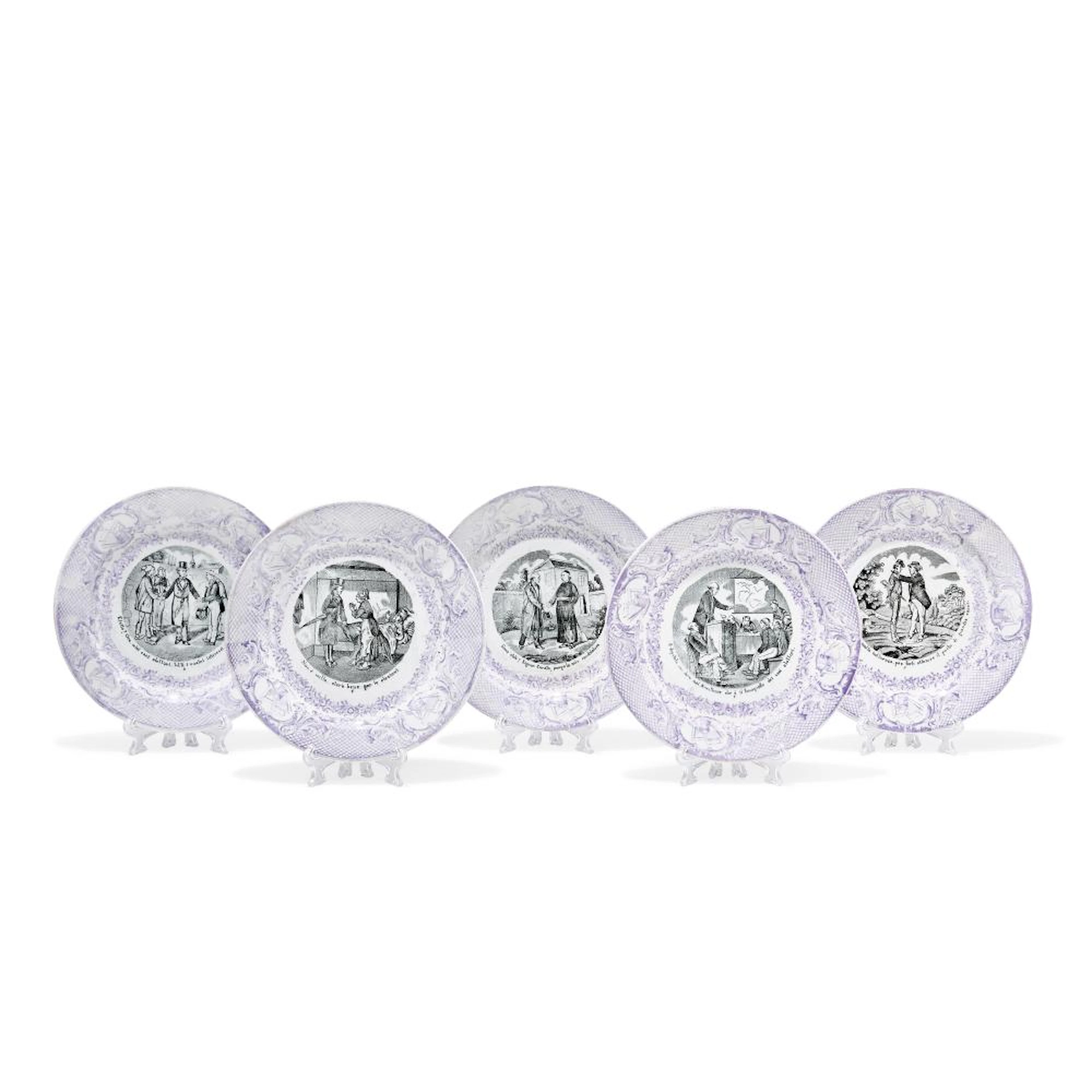 GRUPPO DI DODICI PIATTI IN CERAMICA - GROUP OF TWELVE CERAMIC DISHES