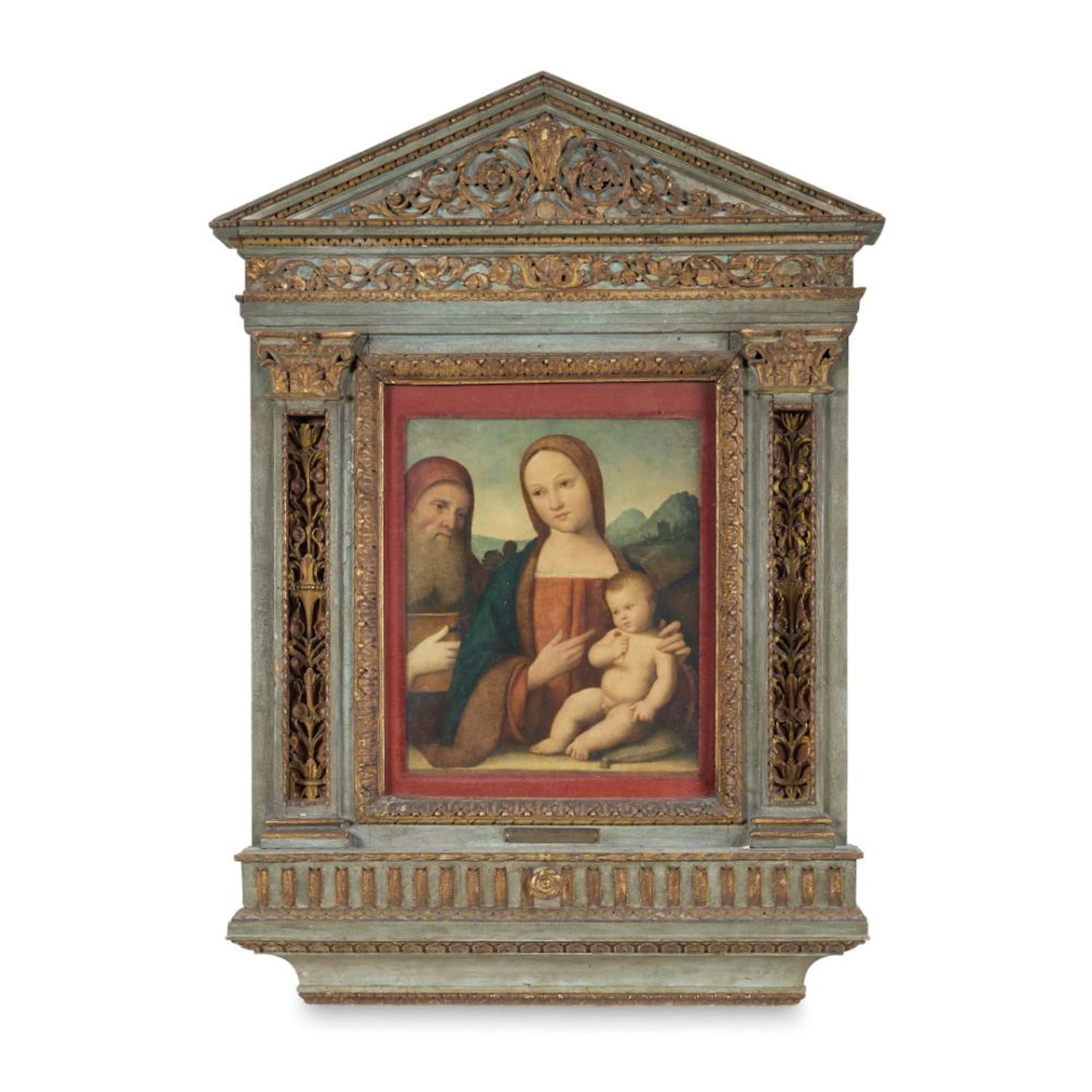 GIACOMO RAIBOLINI 1486-1557 Madonna con Bambino e Santo...