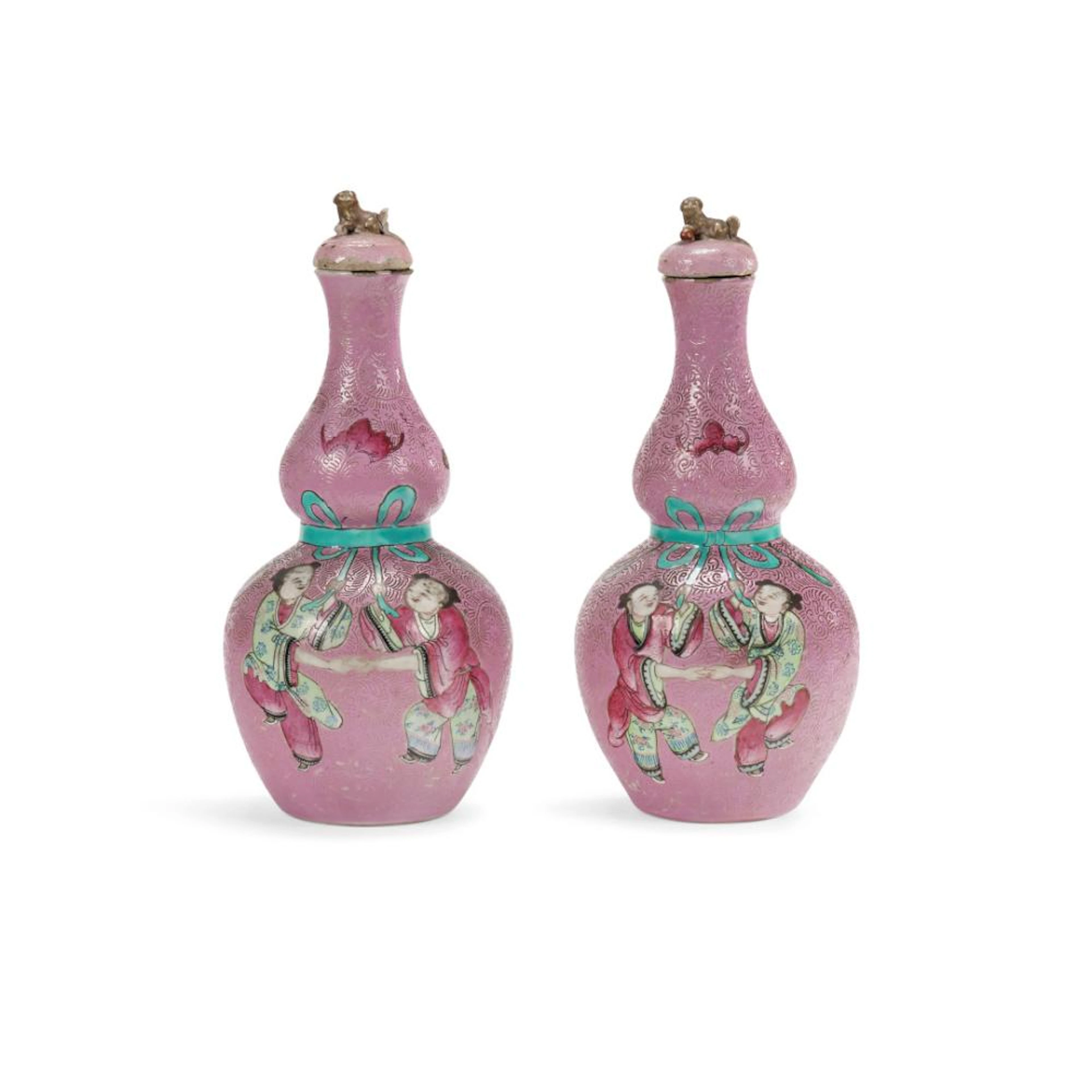 Coppia di vasi con coperchio - Pair of vases with lid