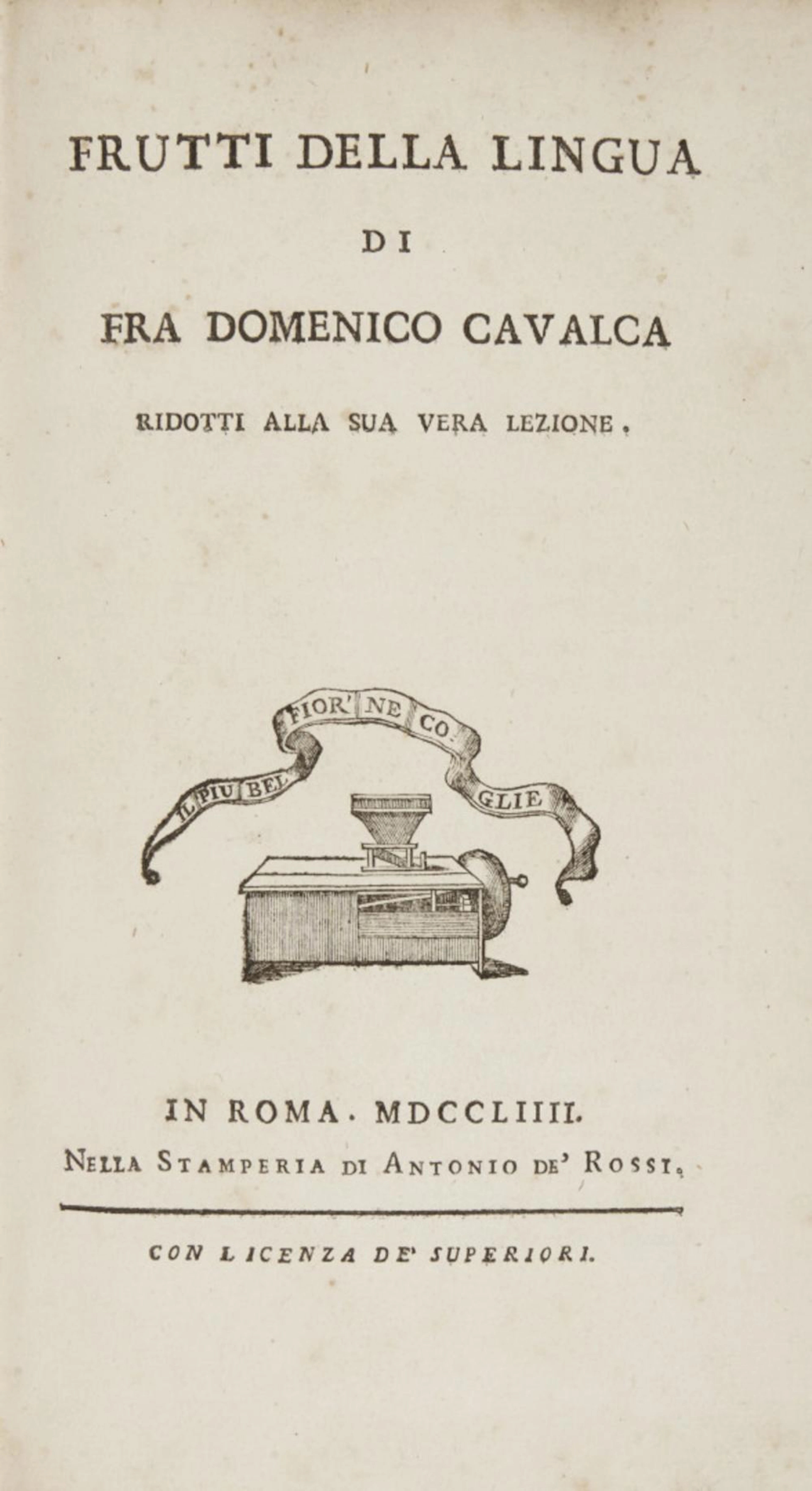 Cavalca, Domenico Frutti della lingua.