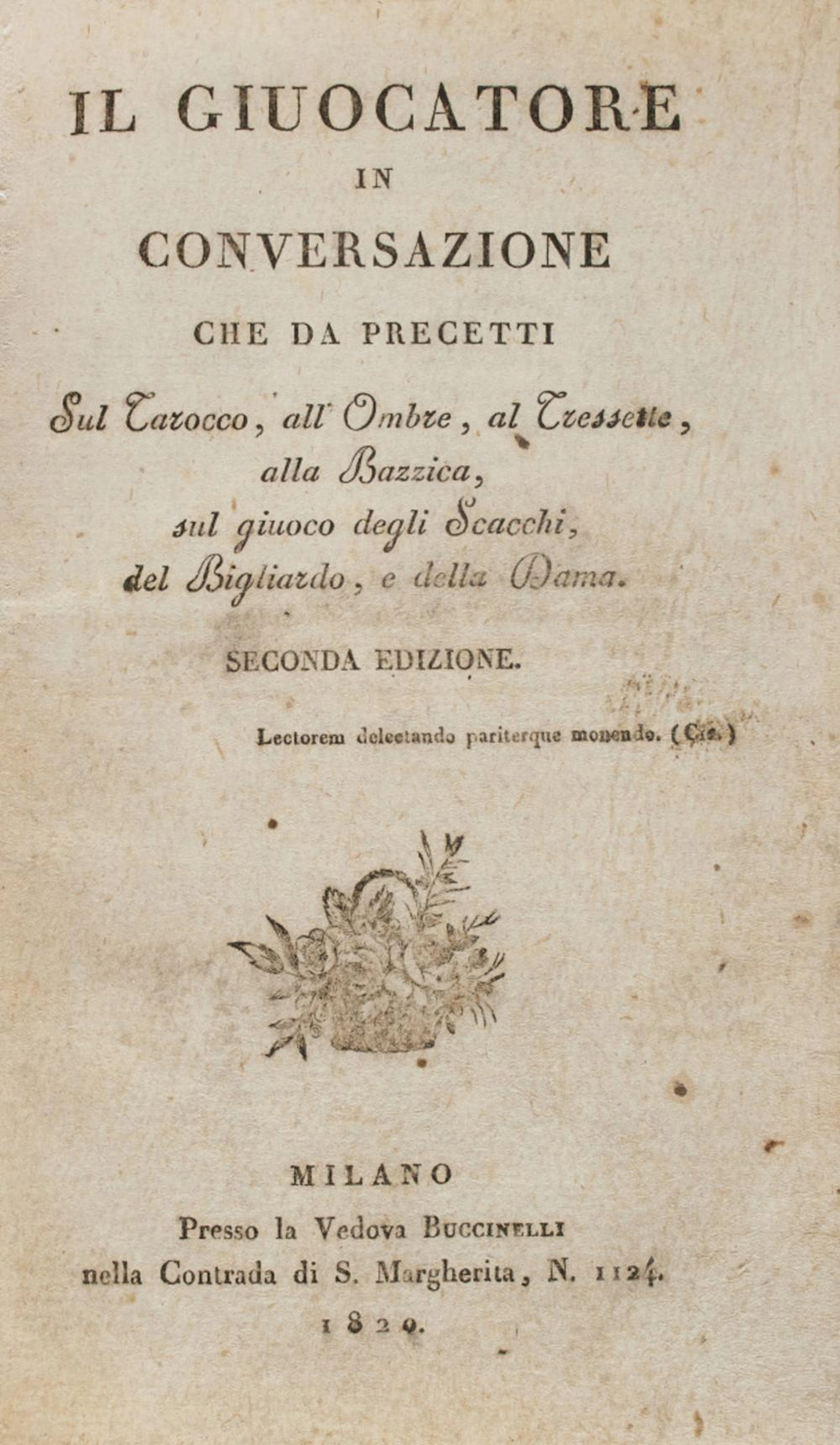 Il giuocatore in conversazione.