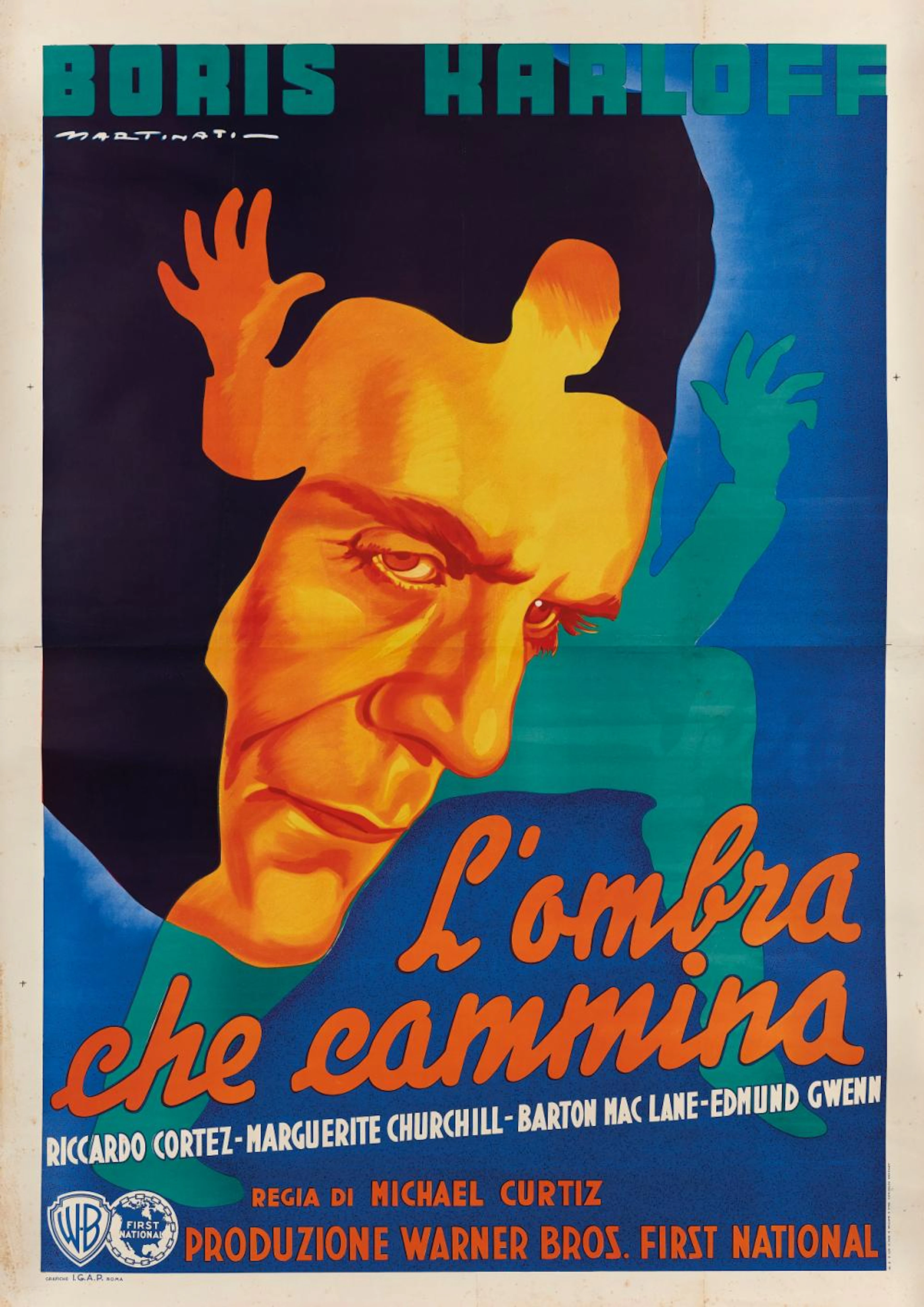LUIGI MARTINATI 1893-1983 'The walking dead' directed by Michael Curtiz