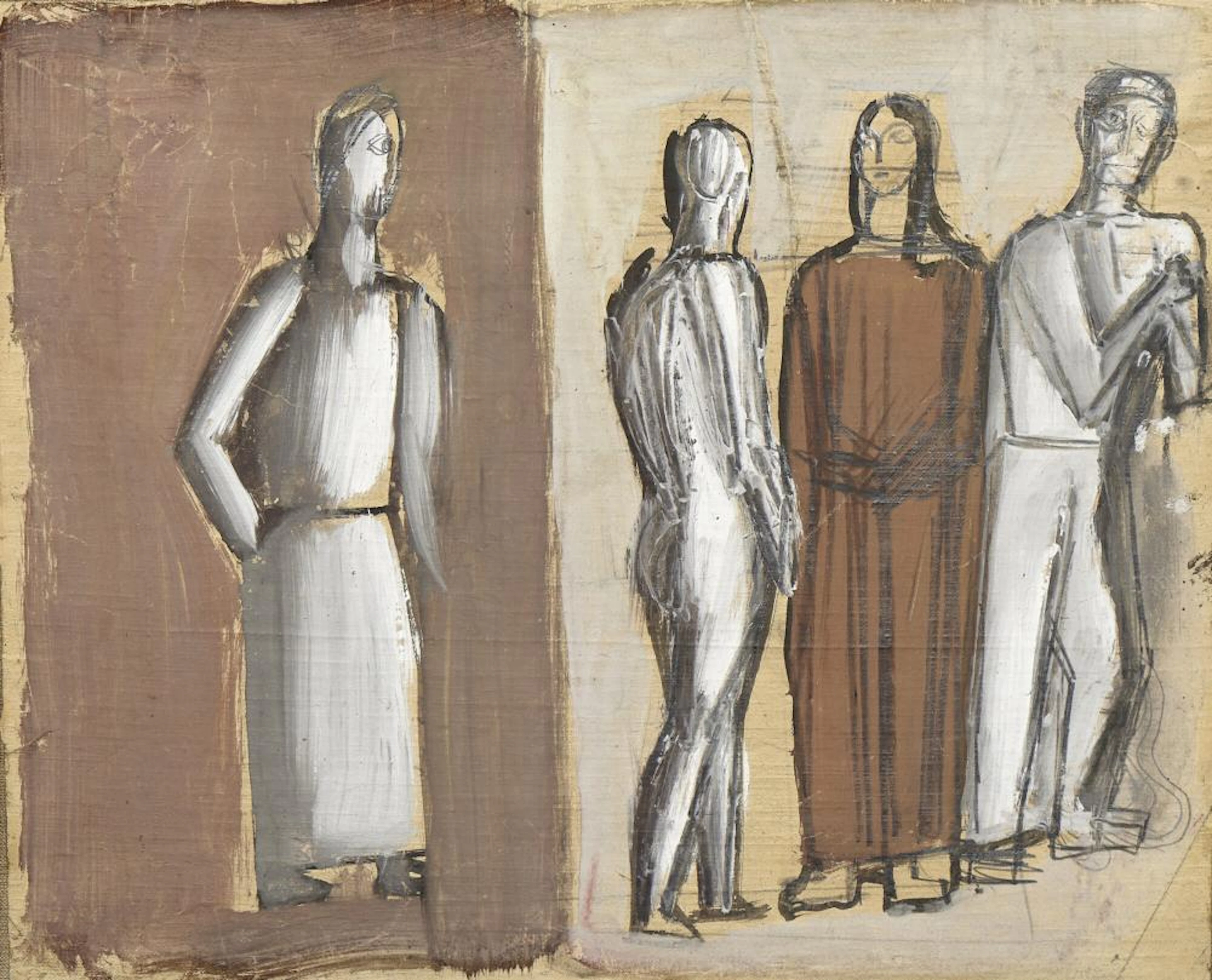 MARIO SIRONI 1885-1961 Composition with figures 1940 ap.