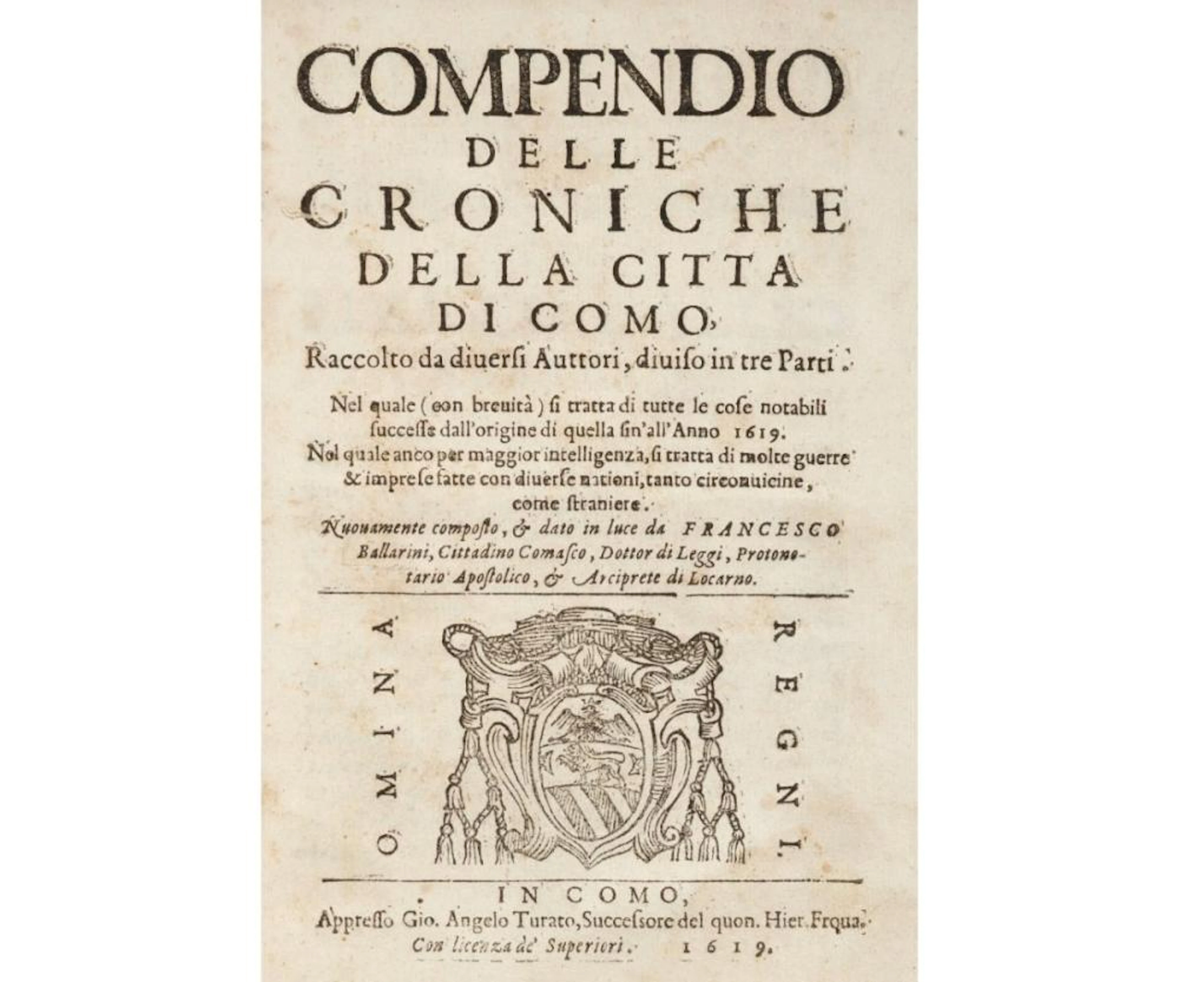 Ballarini, Francesco Compendio delle croniche della citta di Como.