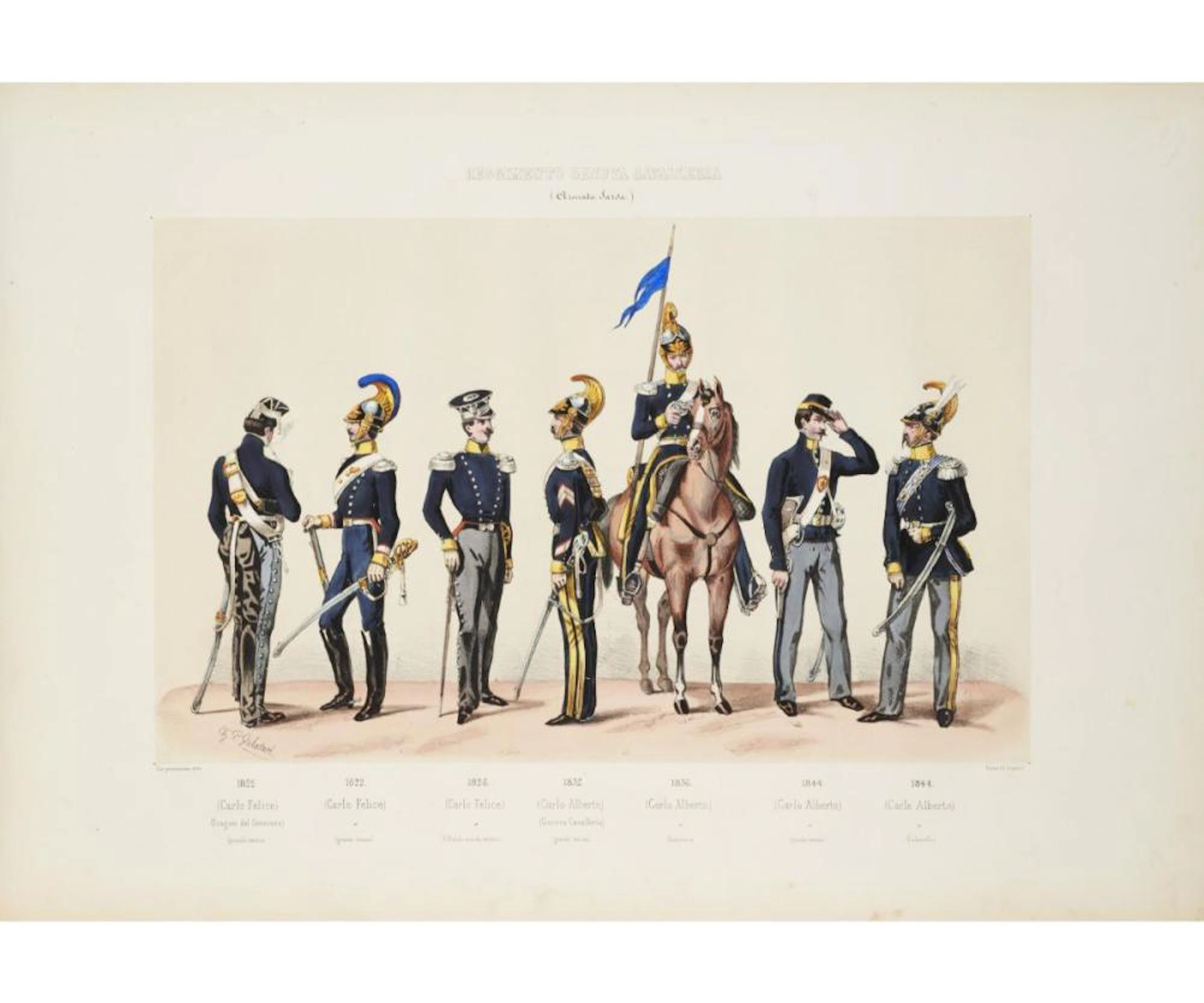 Galateri di Genola, Gabriele Armata sarda. Uniformi antichi e moderni.