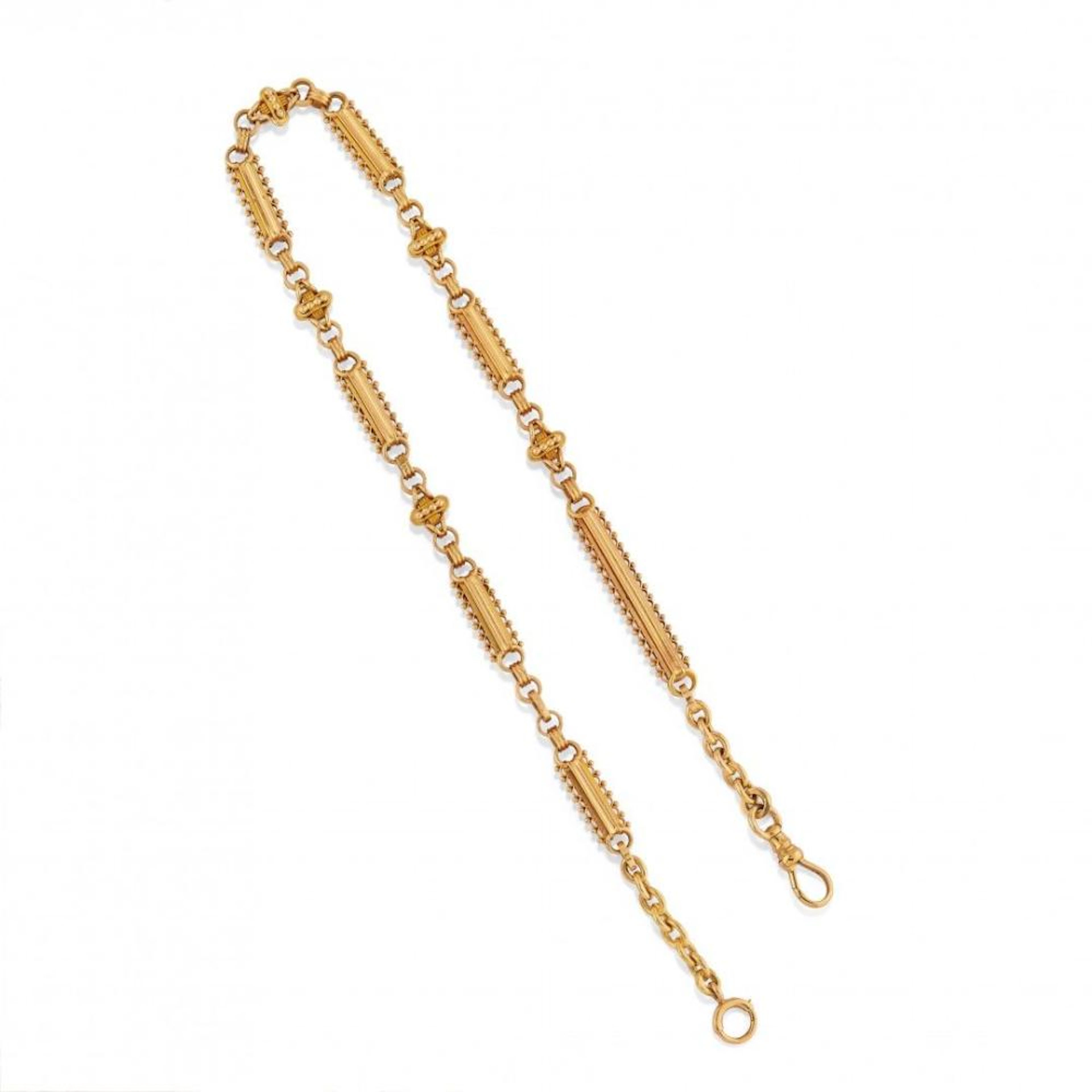 ANTIQUE 14 KT ROSE GOLD POCKET WATCH CHAIN