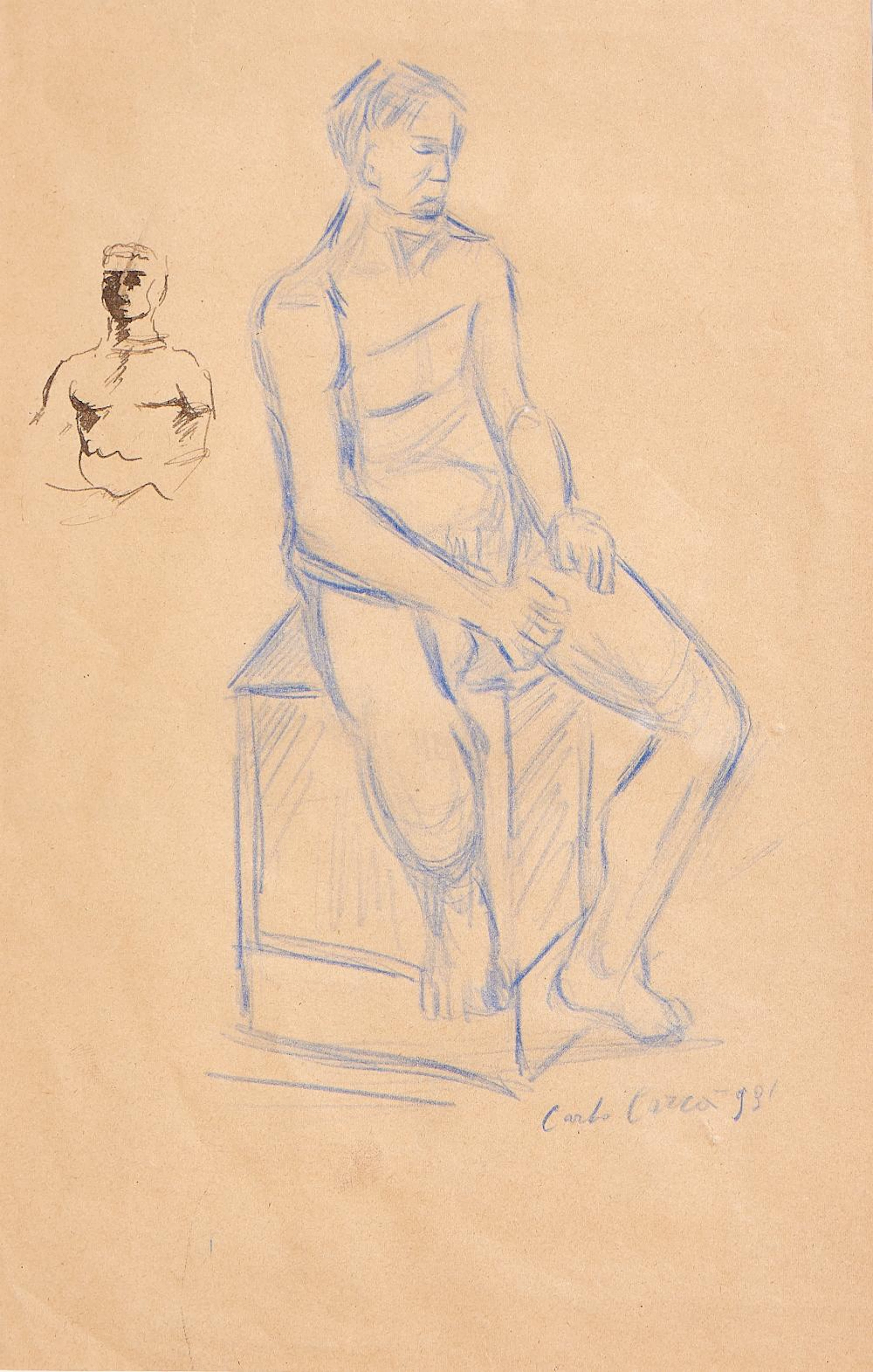 CARLO CARRÀ 1881-1966 Figures study 1931