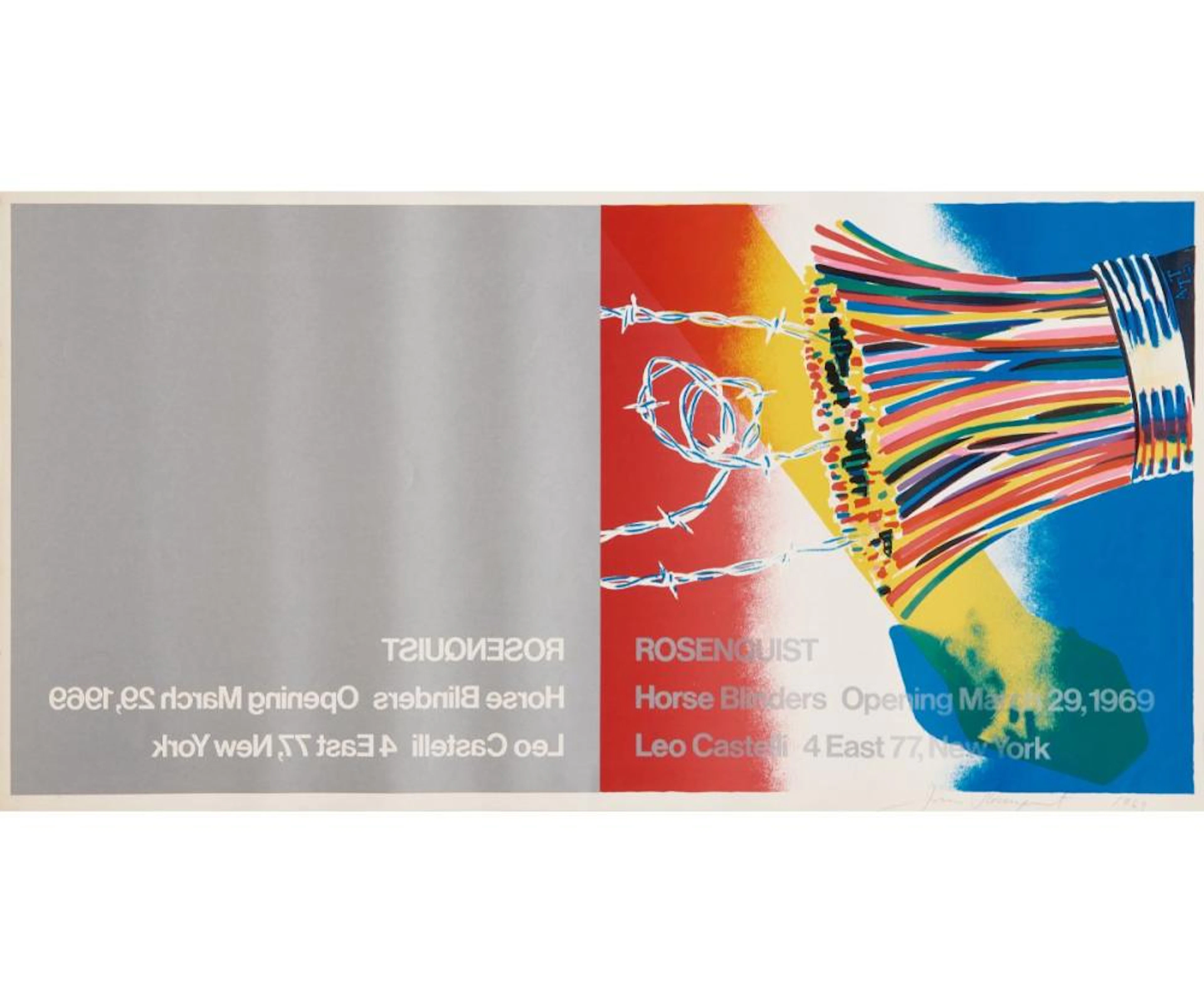 JAMES ROSENQUIST 1933-2017 Horse Blinders