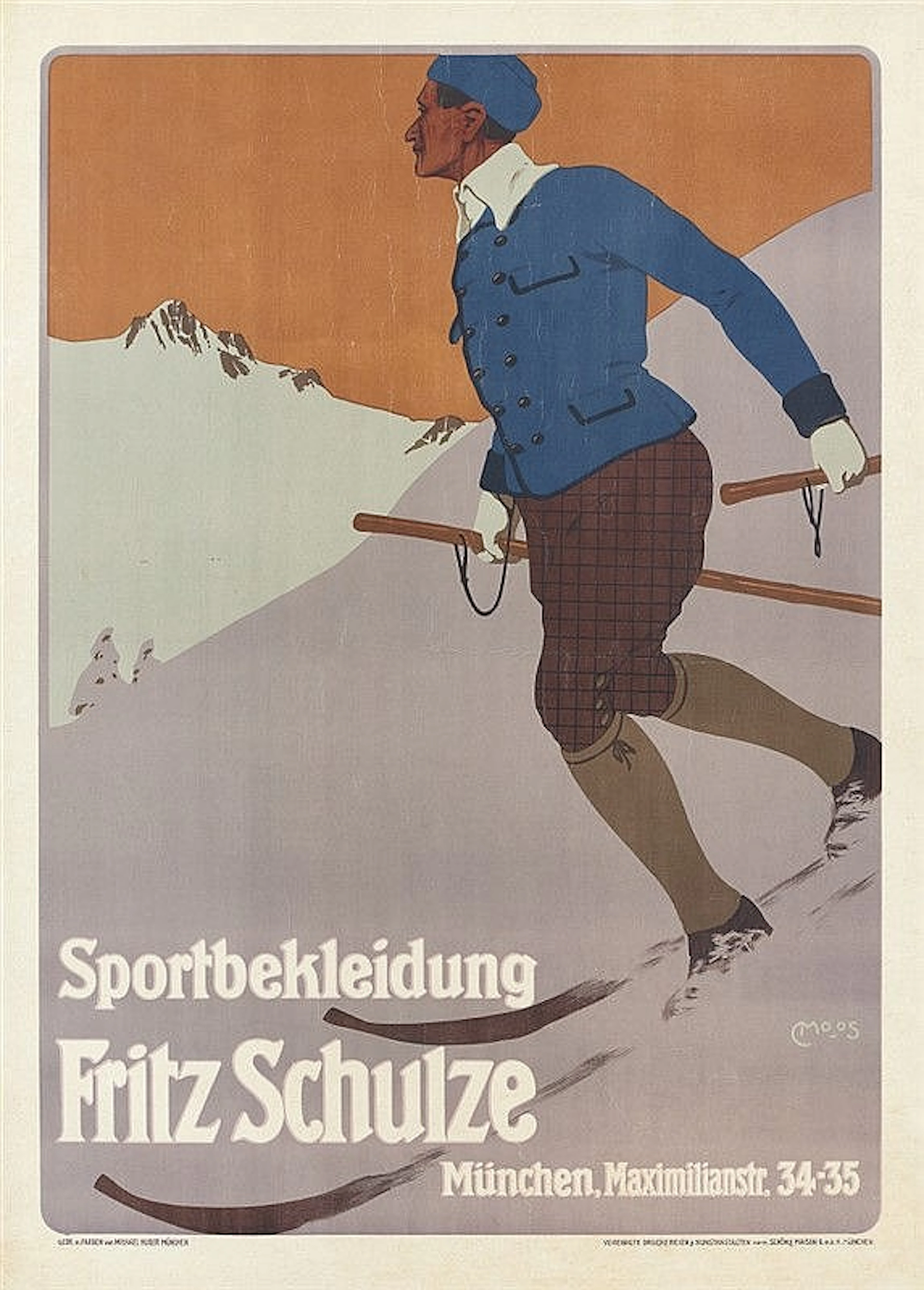 CARL FRANZ MOOS 1878-1959 Sportbekleidung Fritz Schulze