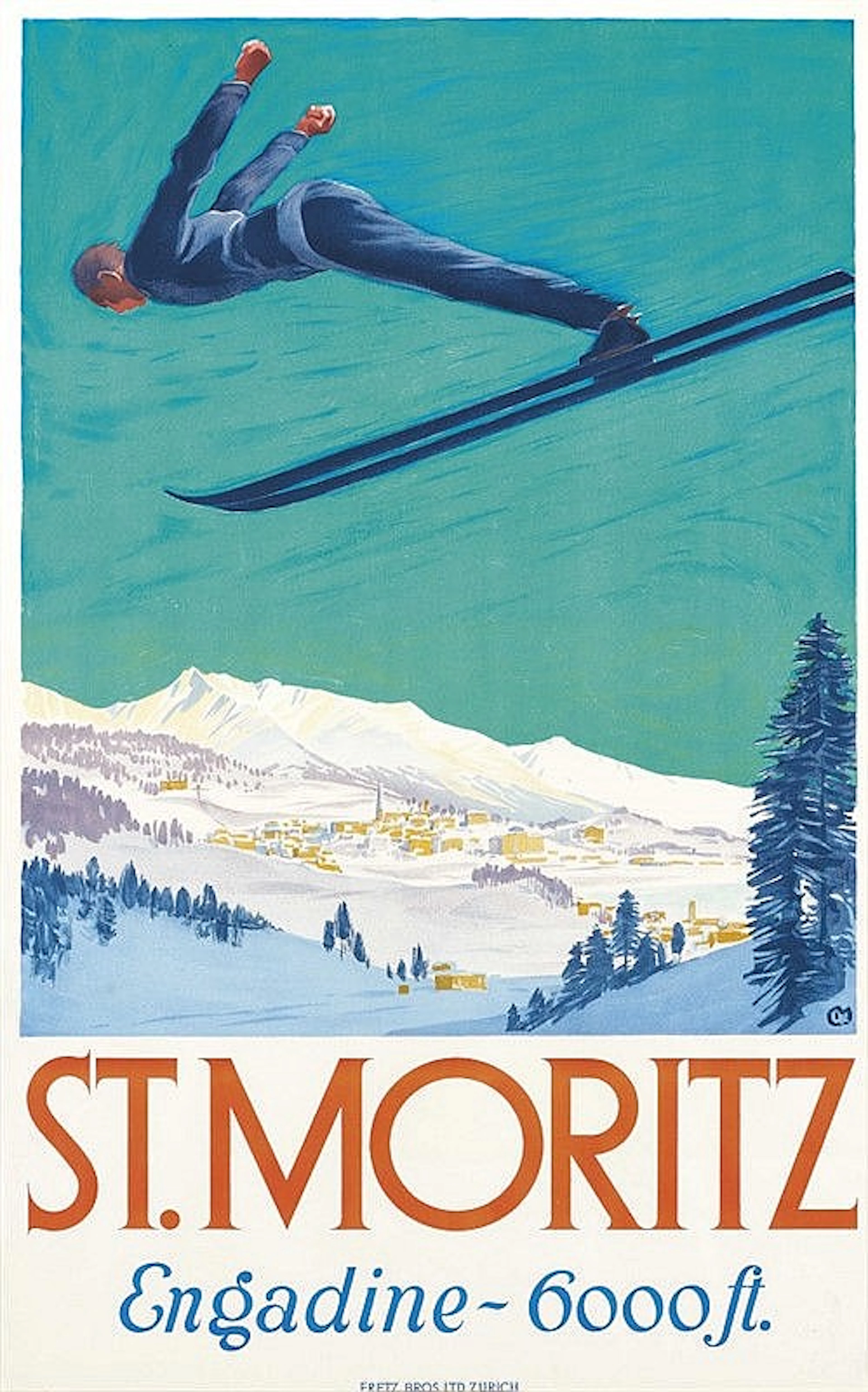 CARL FRANZ MOOS 1878-1959 St. Moritz