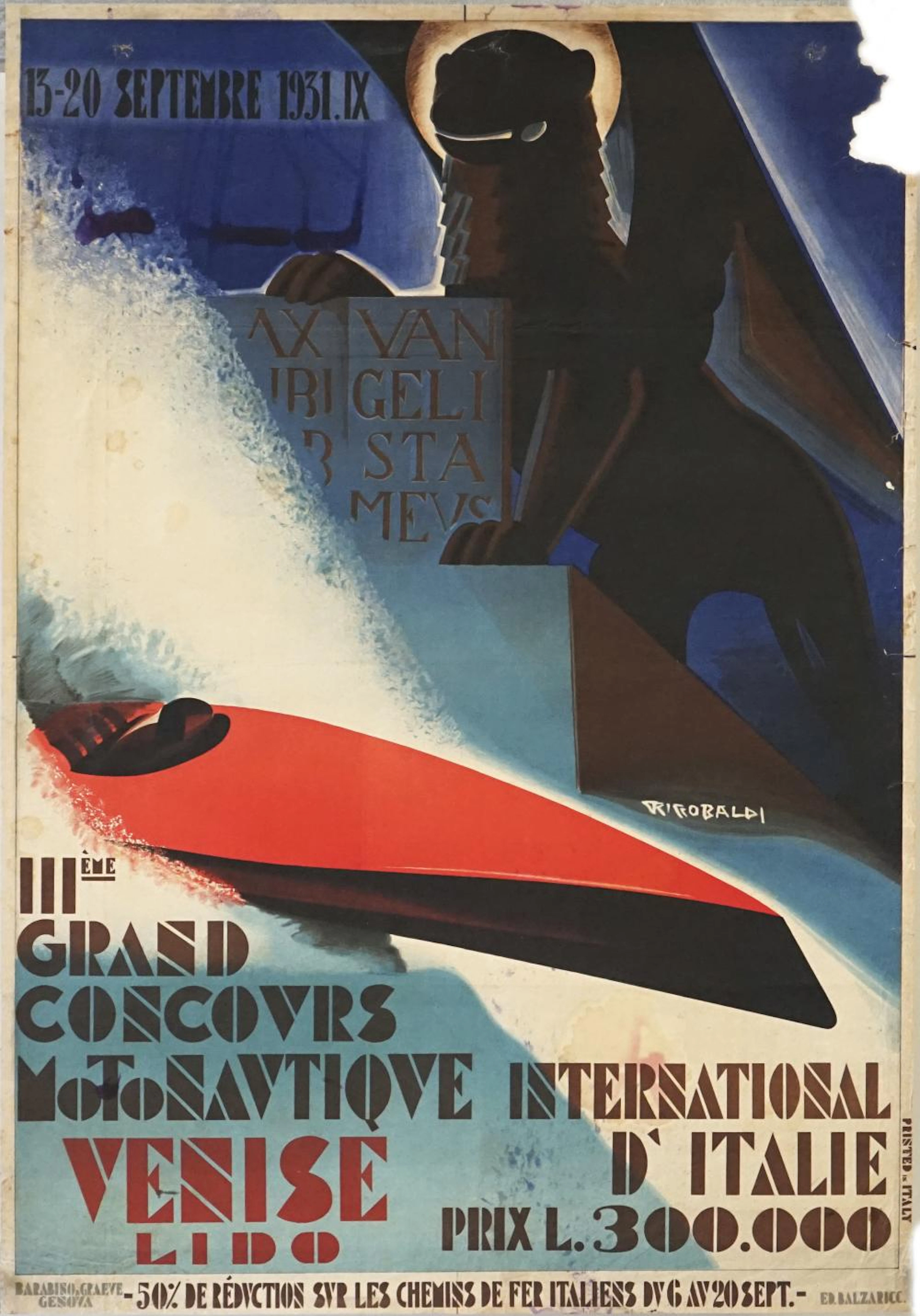 GIUSEPPE RICCOBALDI DEL BAVA 1887-1976 III Grand Concours...