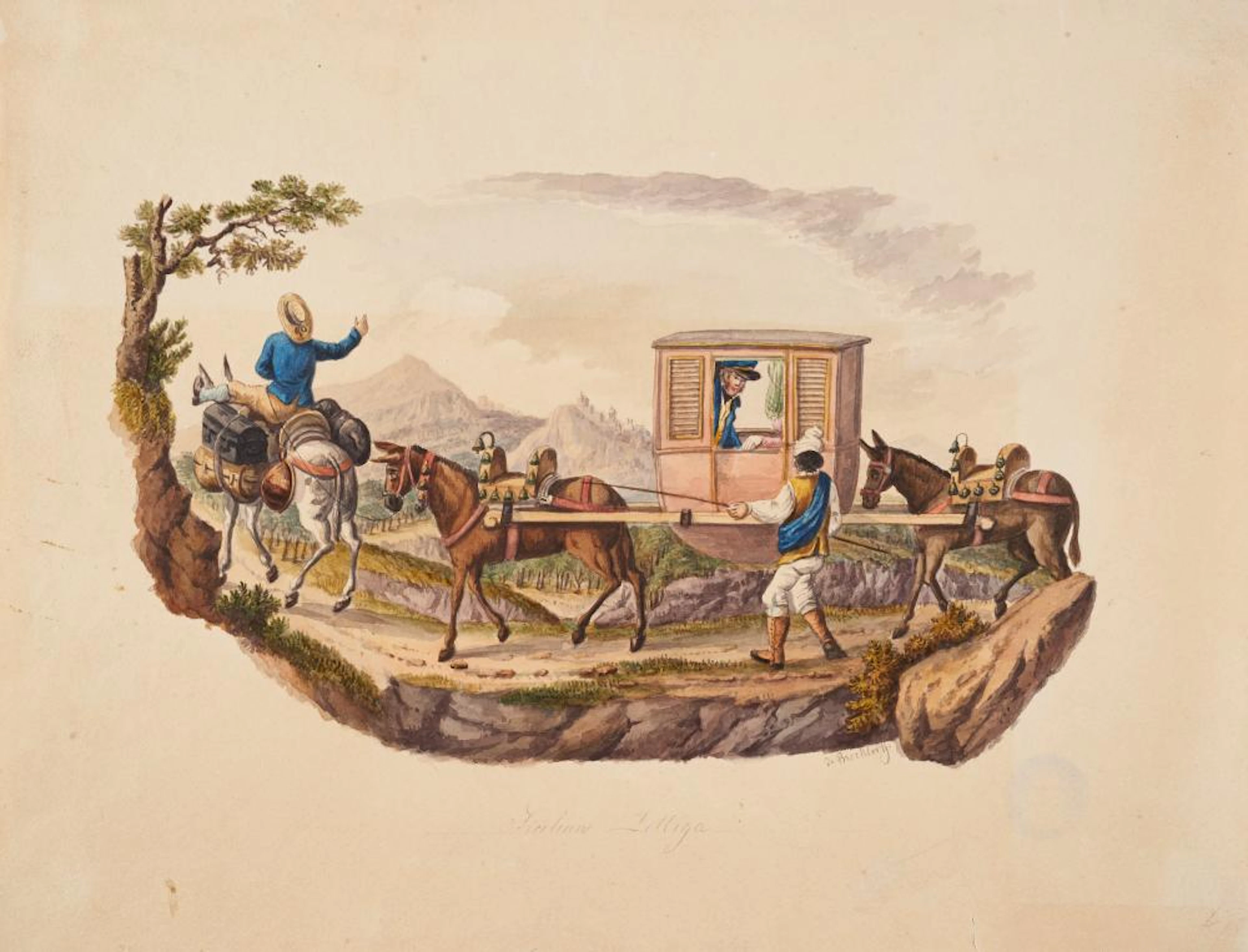 Von Brocktorff, Charles Frederick Sicilian lettiga.