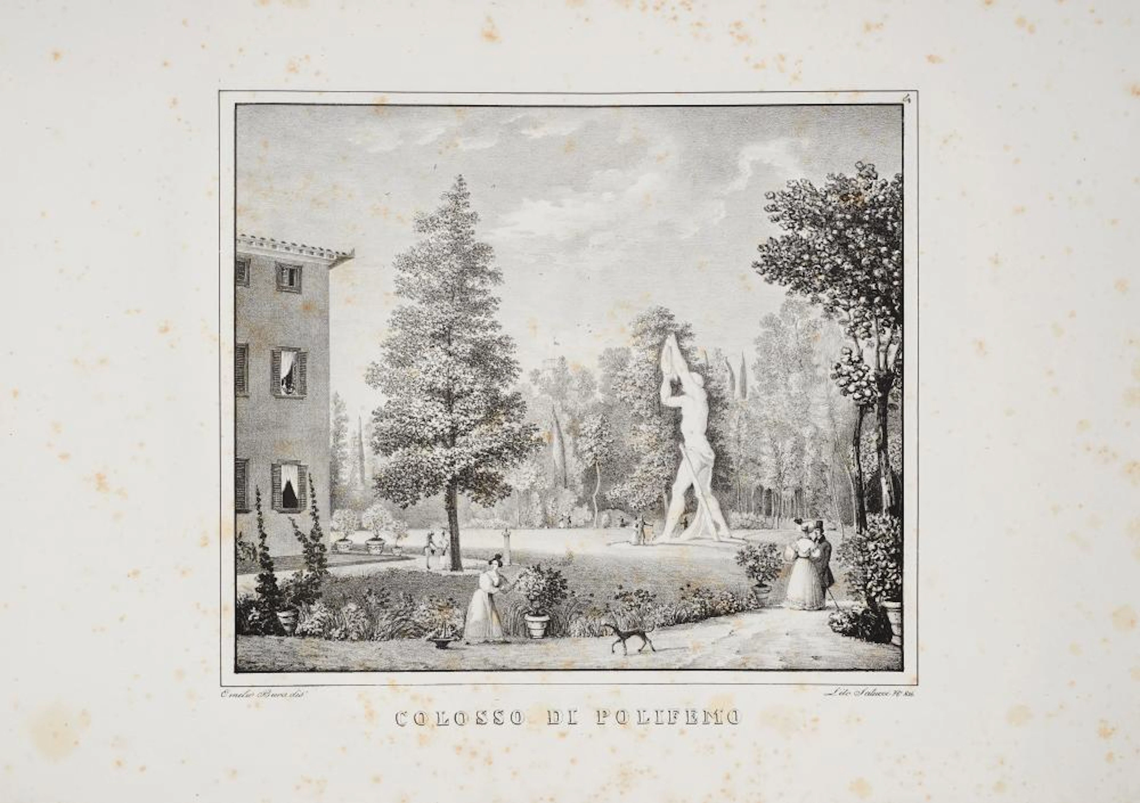 Burci, Emilio Vedute del giardino del mar. Strozzi-Ridolfi già orti oricellari.