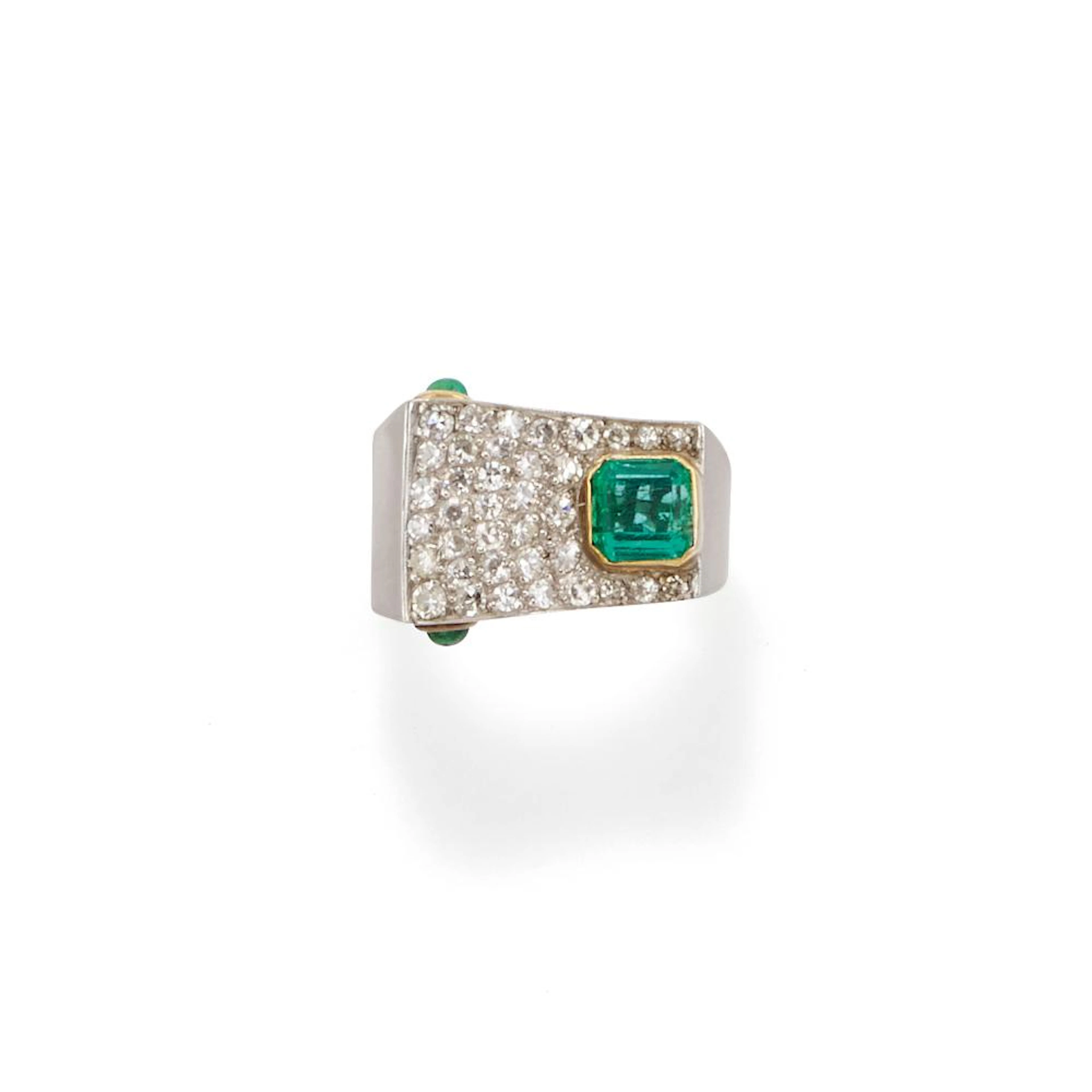 diamond and emerald ring