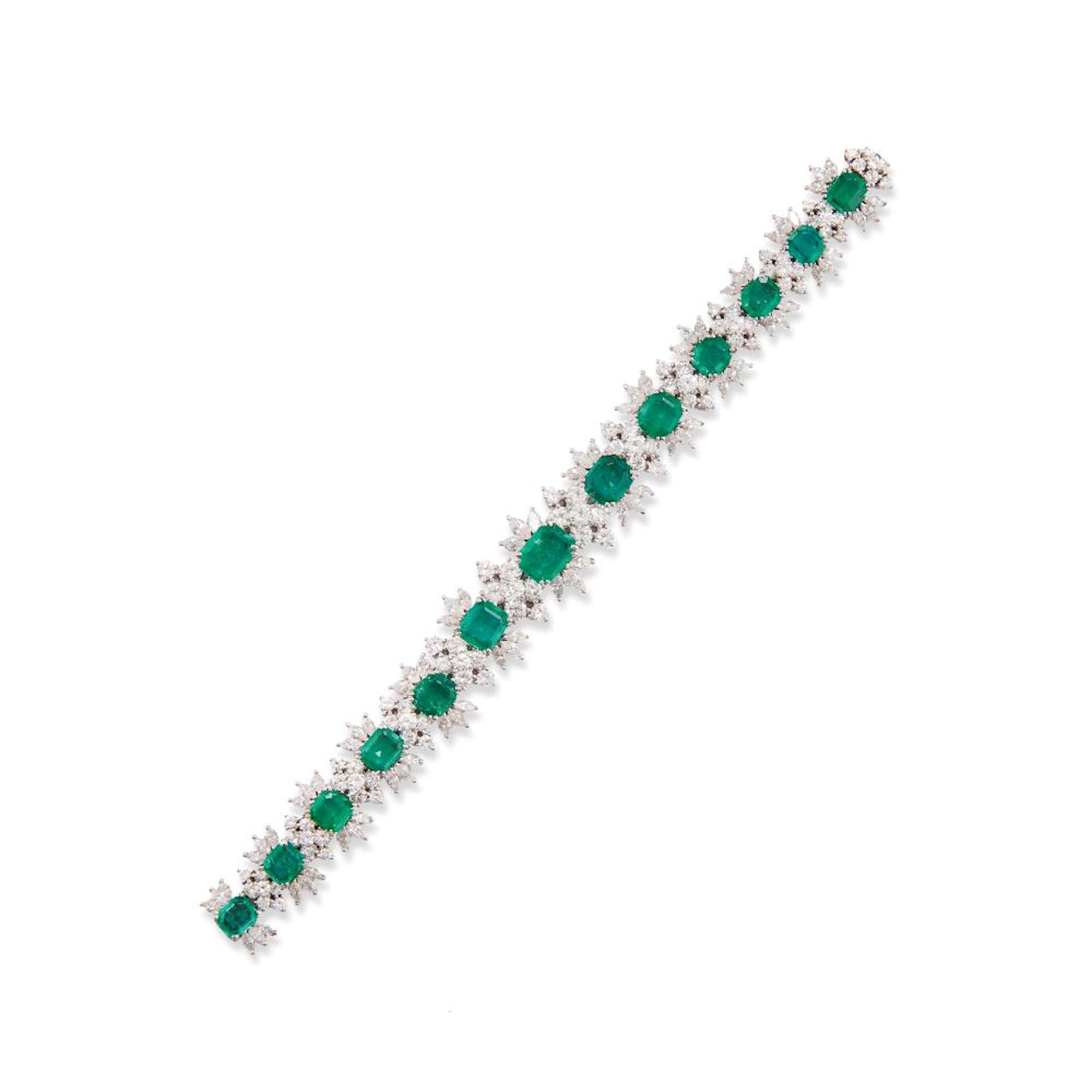 emerald and diamond bracelet, lunati