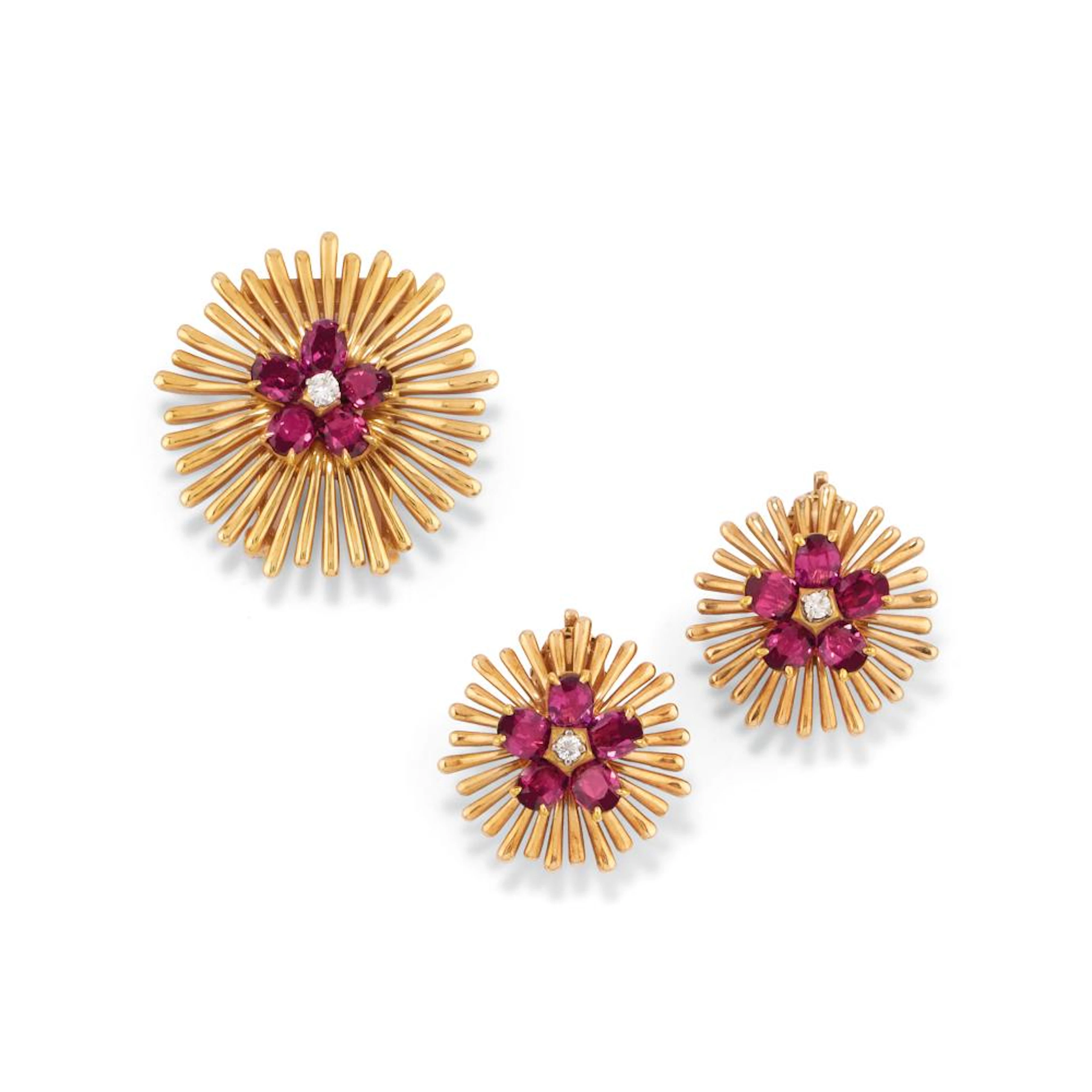 diamond and gem-set demi parure, tiffany & co.