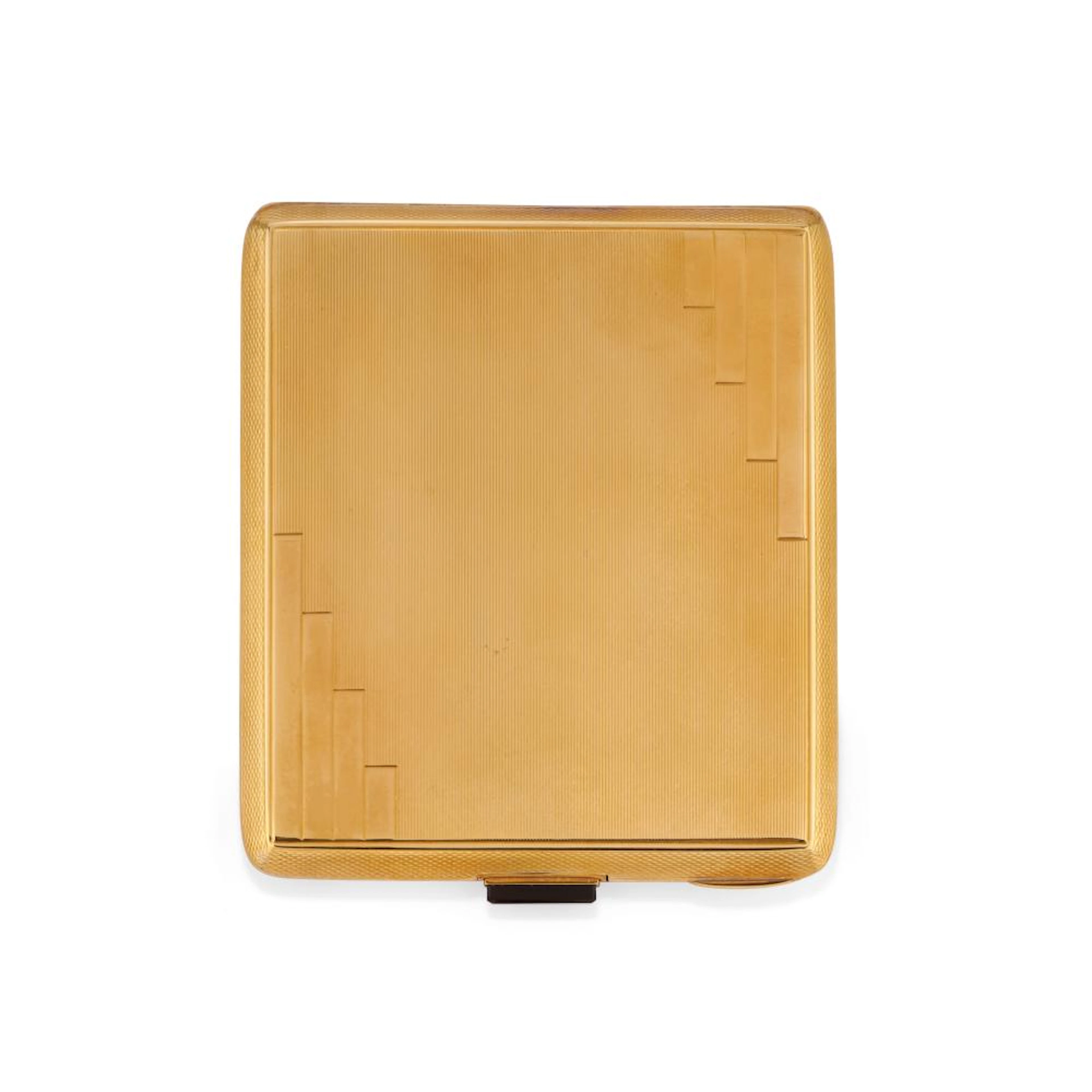 18k yellow gold and onyx cigarette case